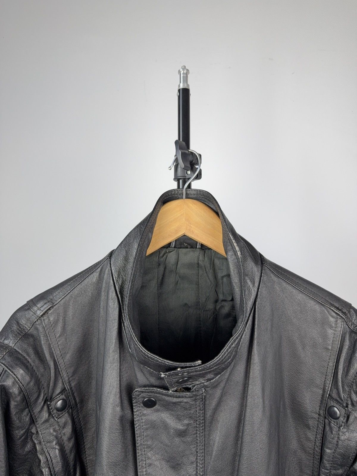 Leather × Vintage Vintage 90s Genuine Leather MOTO Bomber Jacket Rock Punk Size US M / EU 48-50 / 2 - 7 Thumbnail