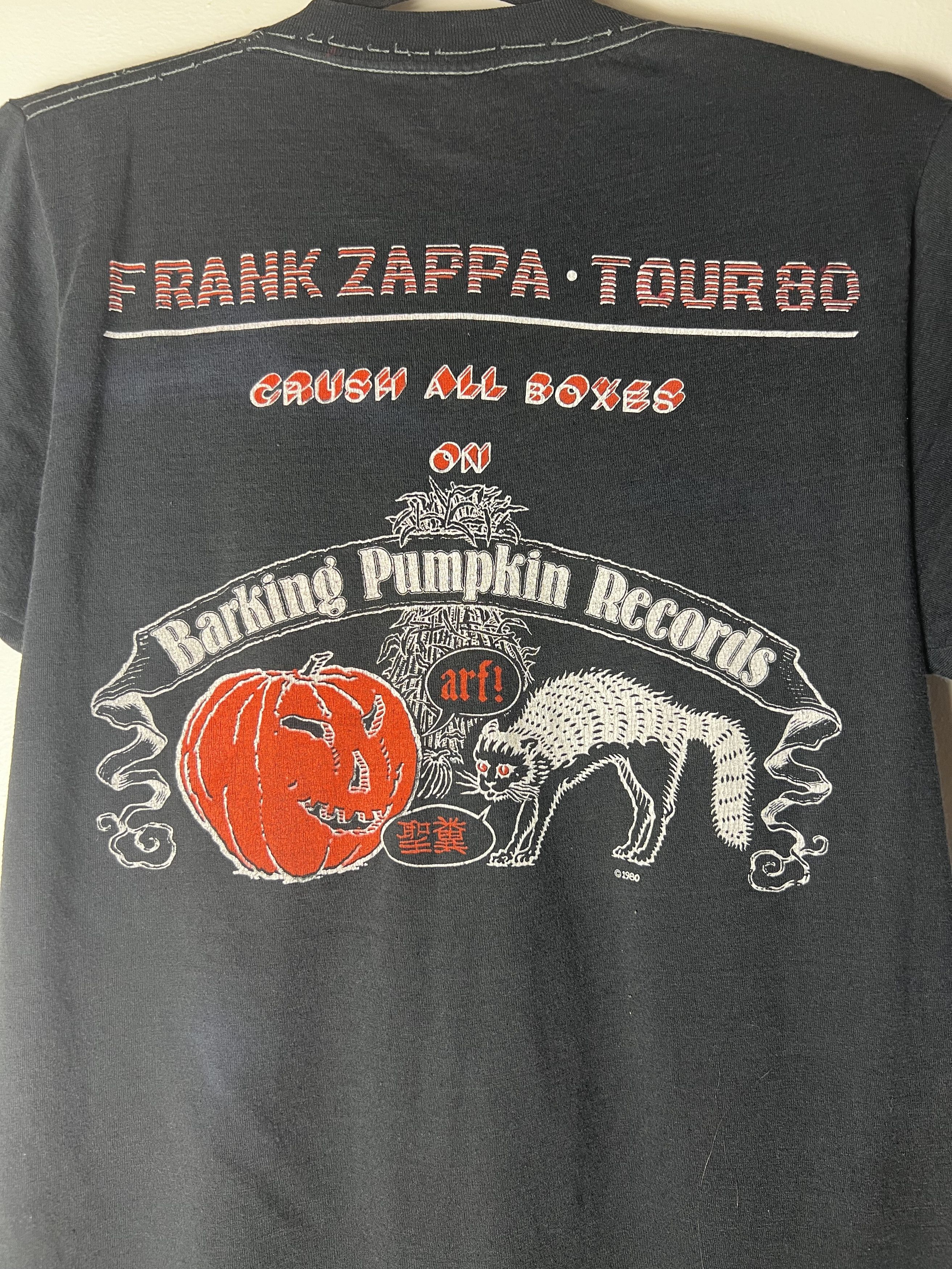 Vintage 1980's Frank Zappa Double Sided Tour T-Shirt