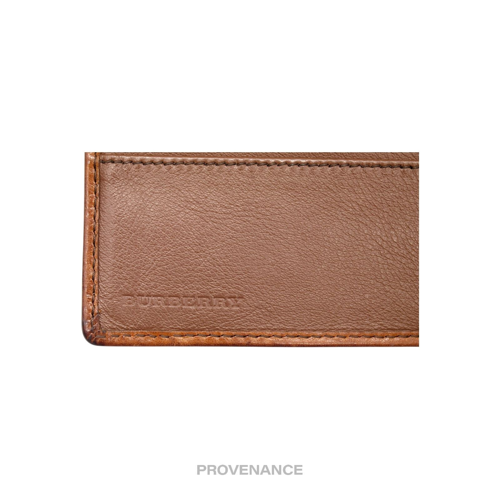 Burberry 🔴 Burberry Nova Check Canvas Bifold Wallet - Brown Leather Size ONE SIZE - 3 Thumbnail