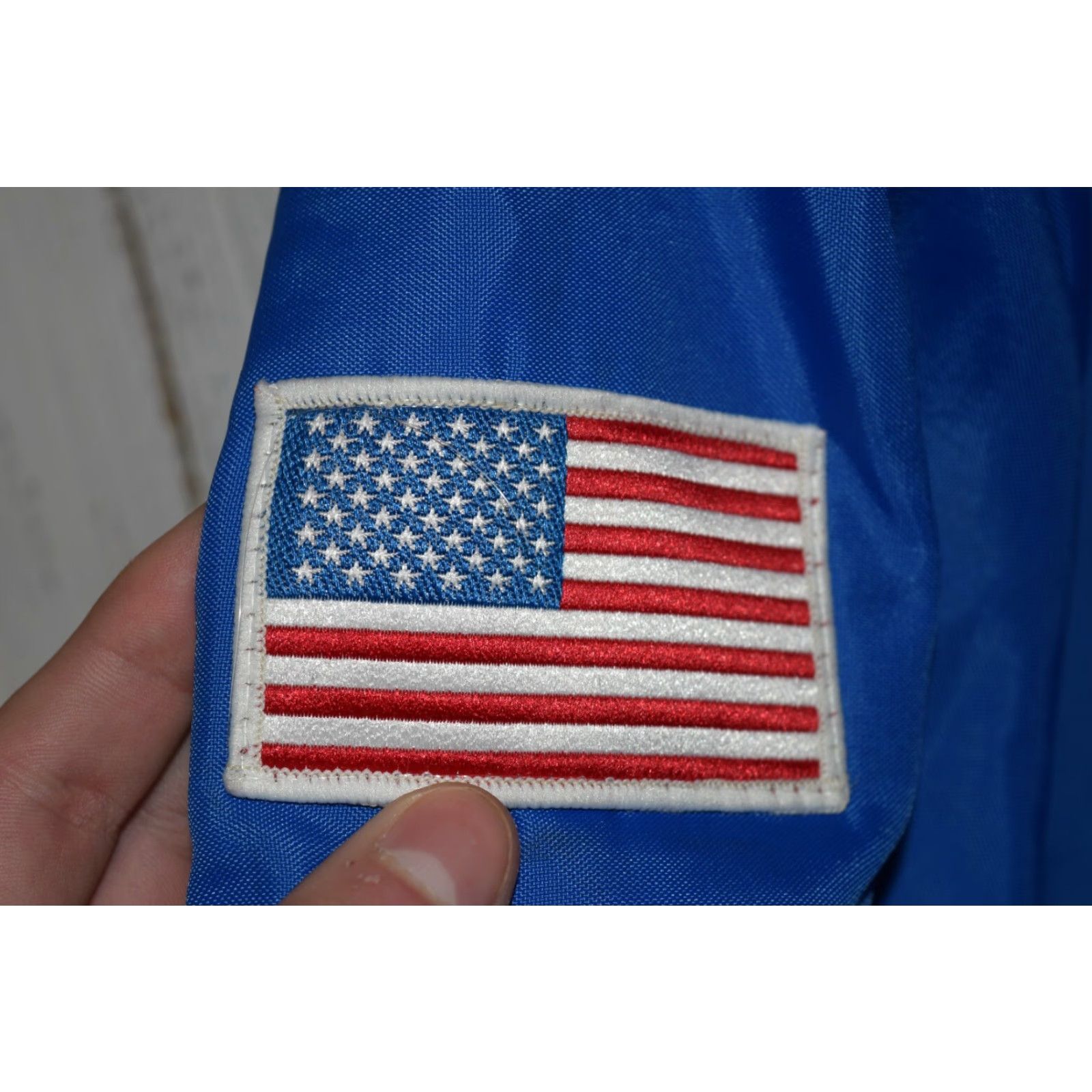 THE GREAT VINTAGE THE GREAT LAKES JACKET Shirt XL Blue 1970s Nylon Screen Print Patch Sherpa Mens Size US XL / EU 56 / 4 - 5 Thumbnail