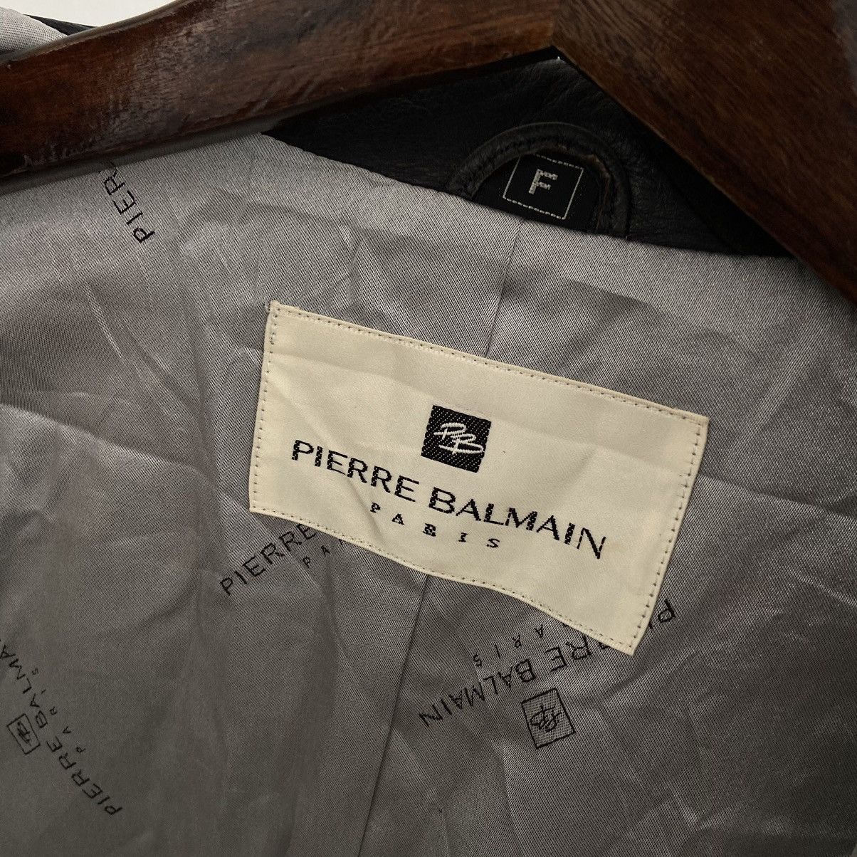 Balmain × Leather × Pierre Balmain Pierre Balmain Leather Coat Size L / US 10 / IT 46 - 7 Thumbnail