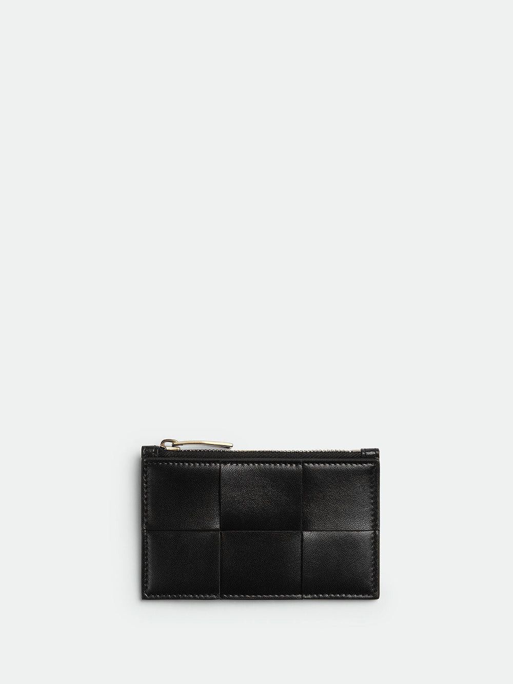 image of Bottega Veneta Card Holder With Zipper in Black, Women's