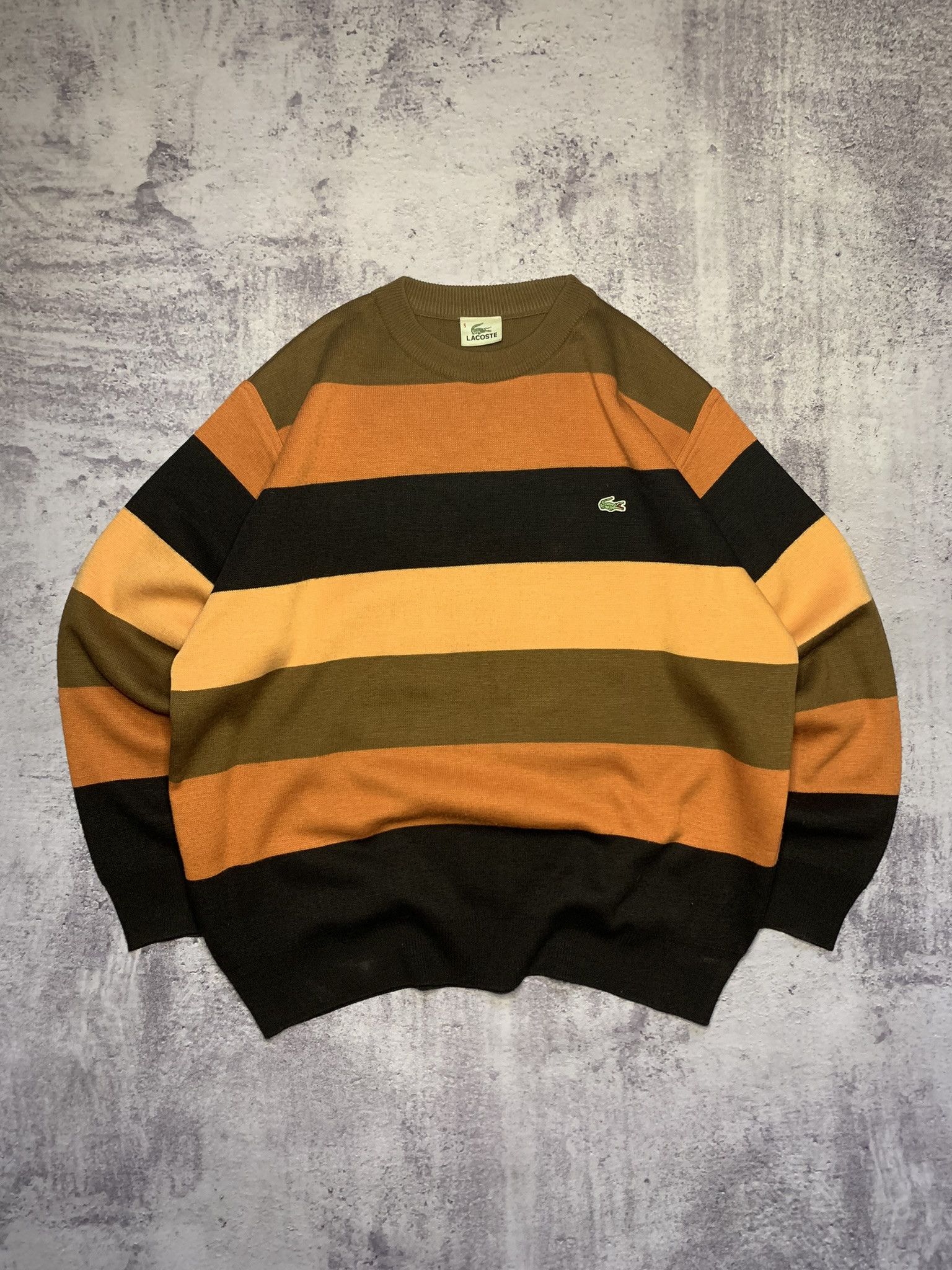 Lacoste Vintage Lacoste Striped Knit Sweater Size US L / EU 52-54 / 3 - 1 Thumbnail