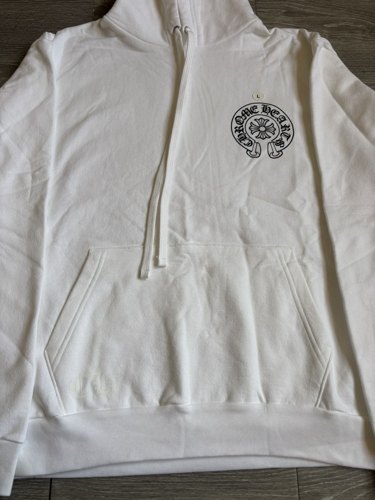 Chrome Hearts Chrome Hearts White Miami Horseshoe Hoodie Size US L / EU 52-54 / 3 - 7 Thumbnail