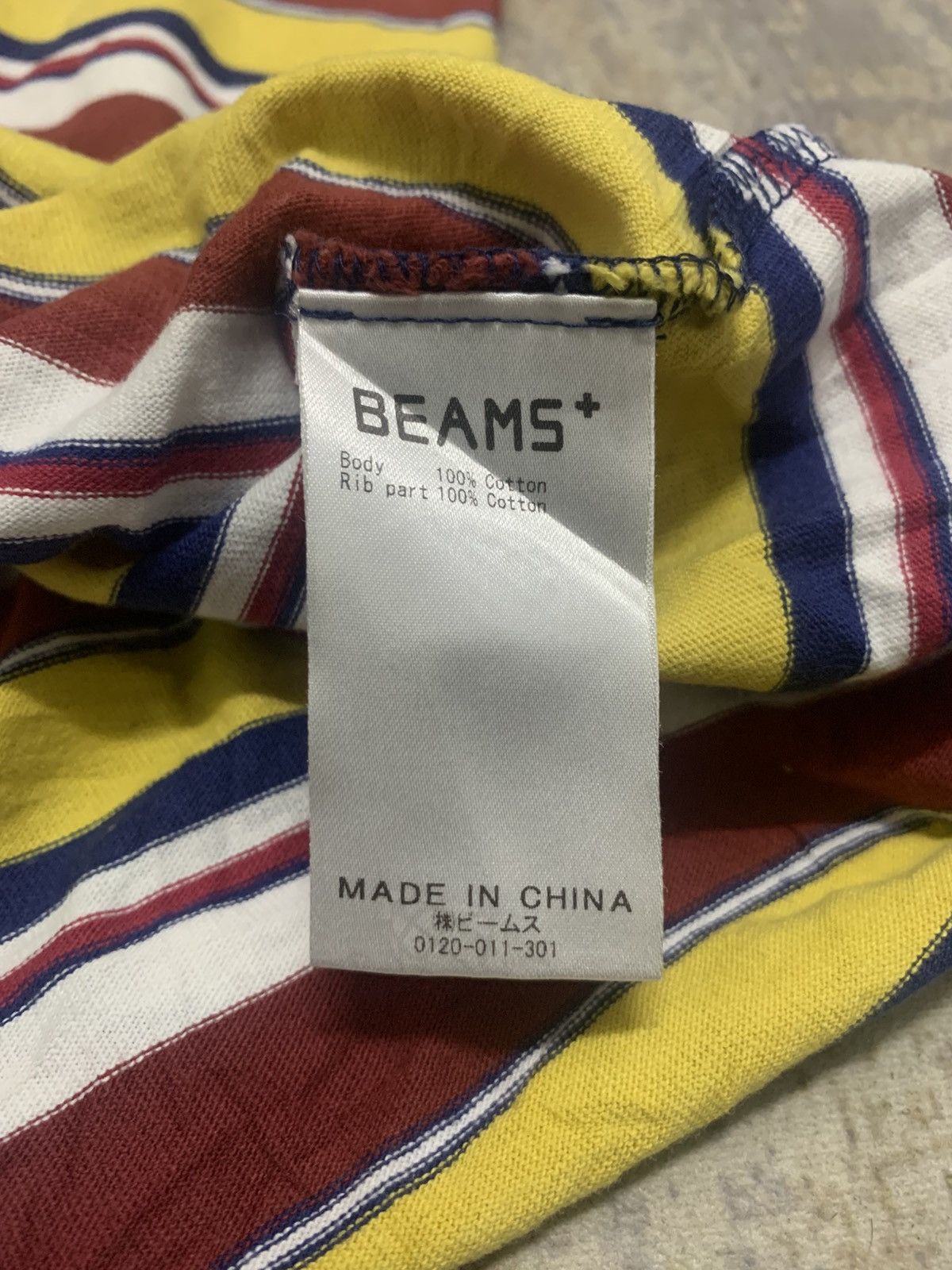 Beams Plus Japanese Brand BEAMS Plus japan multicolor striped tee Size US L / EU 52-54 / 3 - 6 Thumbnail