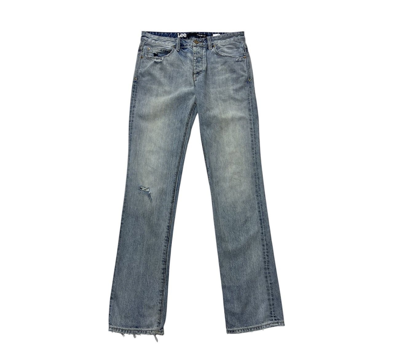 Lee Vintage Lee Slim-L2 dirty mud washed distressed denim jeans Size US 31 - 1 Thumbnail