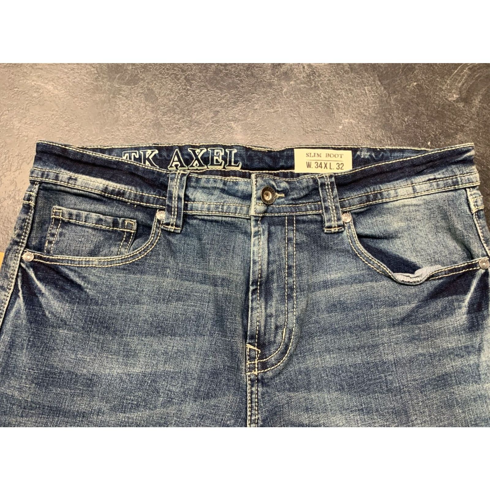 Vintage Axel Jeans Men's Slim Bootcut Denim 34x32 Blue Stretch Size US 34 / EU 50 - 6 Thumbnail