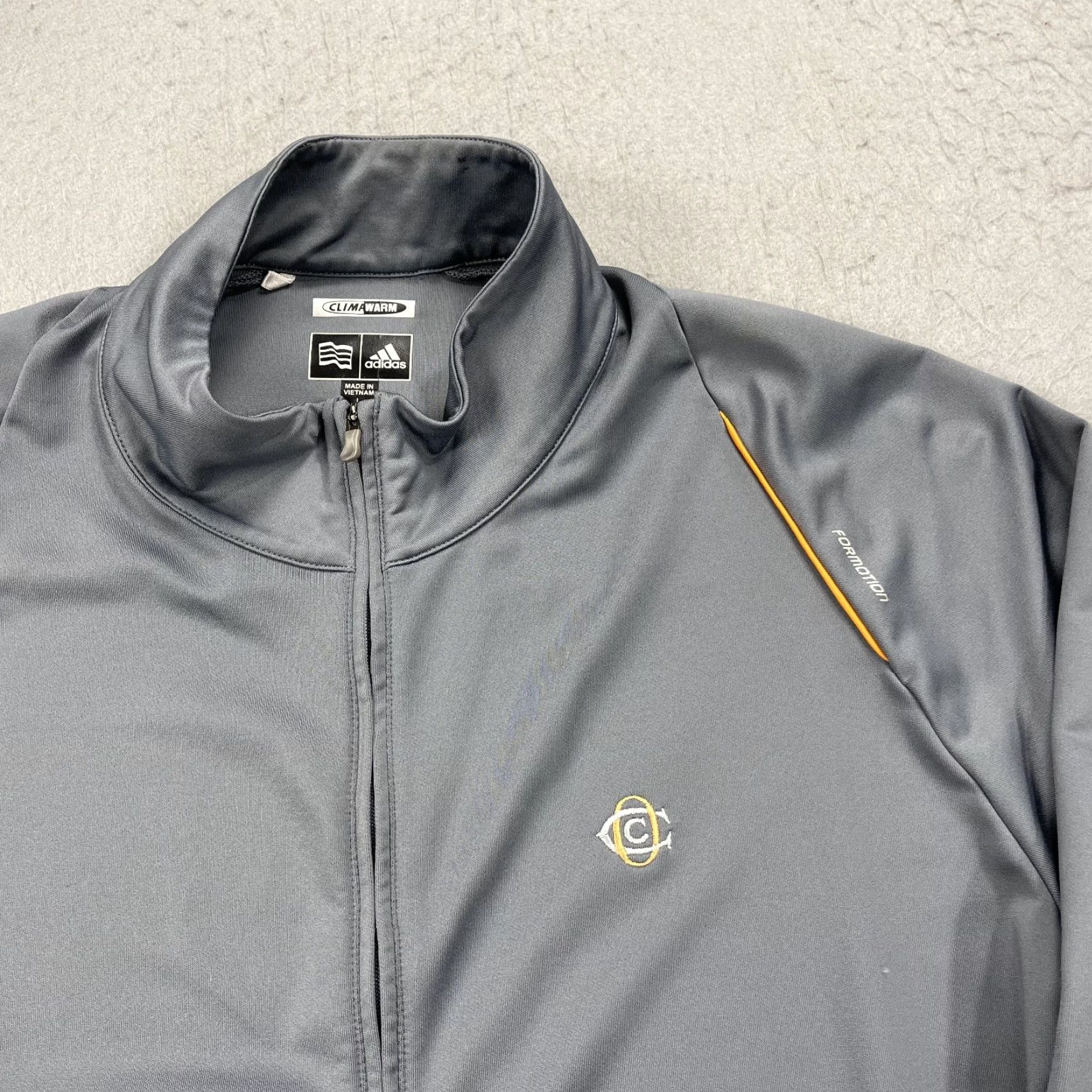 Adidas adidas Golf Jacket Mens L Gray Full Zip Climawarm Logo Sports Activewear 90s? Size US L / EU 52-54 / 3 - 2 Thumbnail