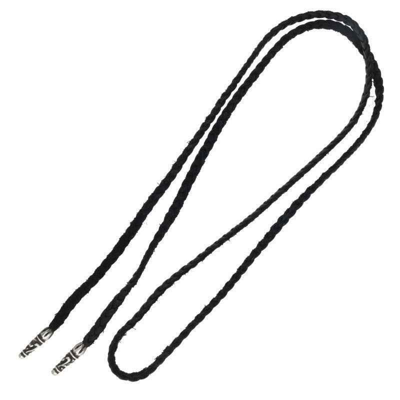 Chrome Hearts Chrome Hearts Leather Braid Silver Necklace Size ONE SIZE - 2 Thumbnail