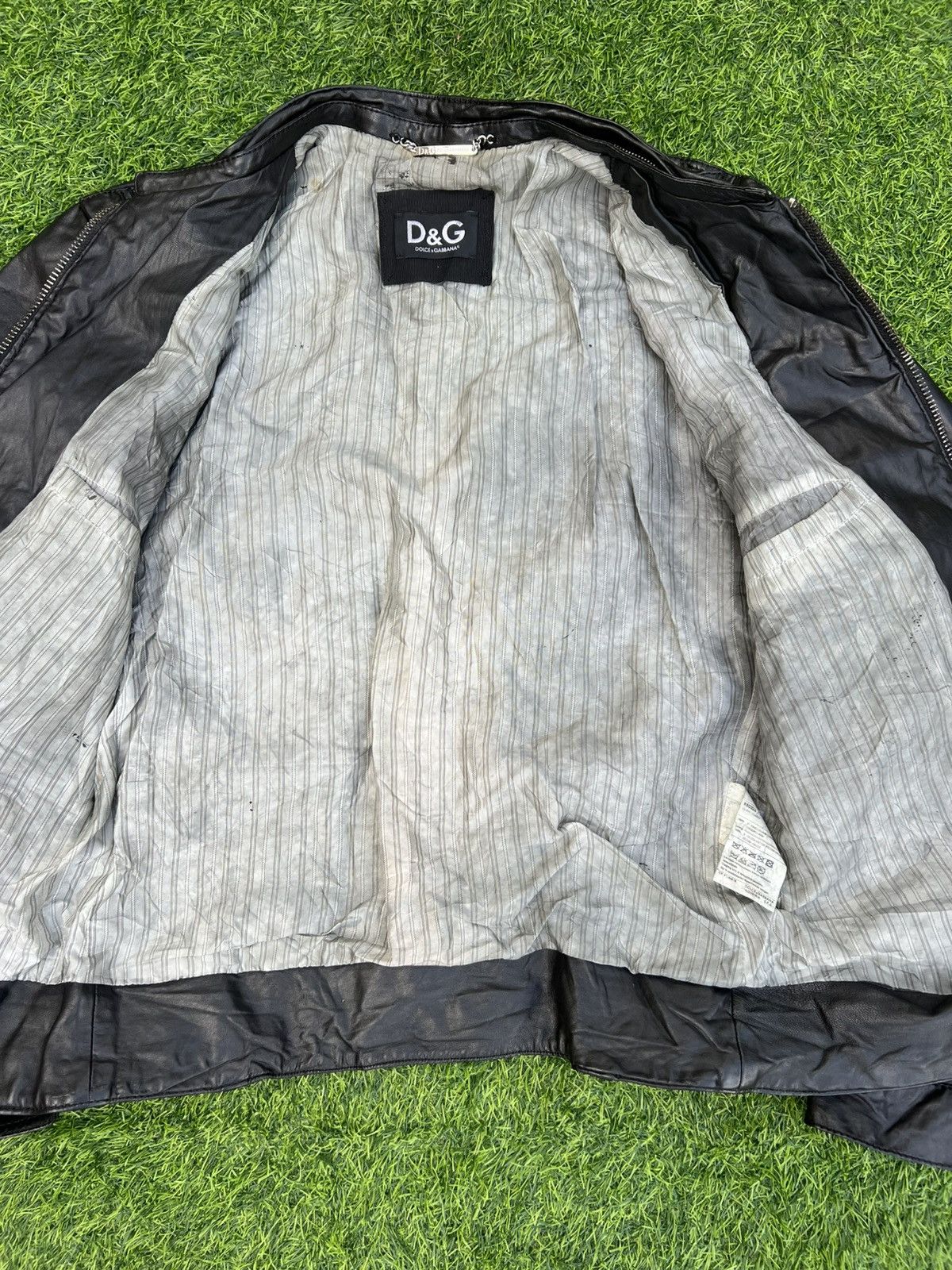 Dolce & Gabbana D&G ARCHIVAL “MULTI-ZIP” BLACK LAMBSKIN MOTO JACKET-size 50 Size US M / EU 48-50 / 2 - 8 Thumbnail