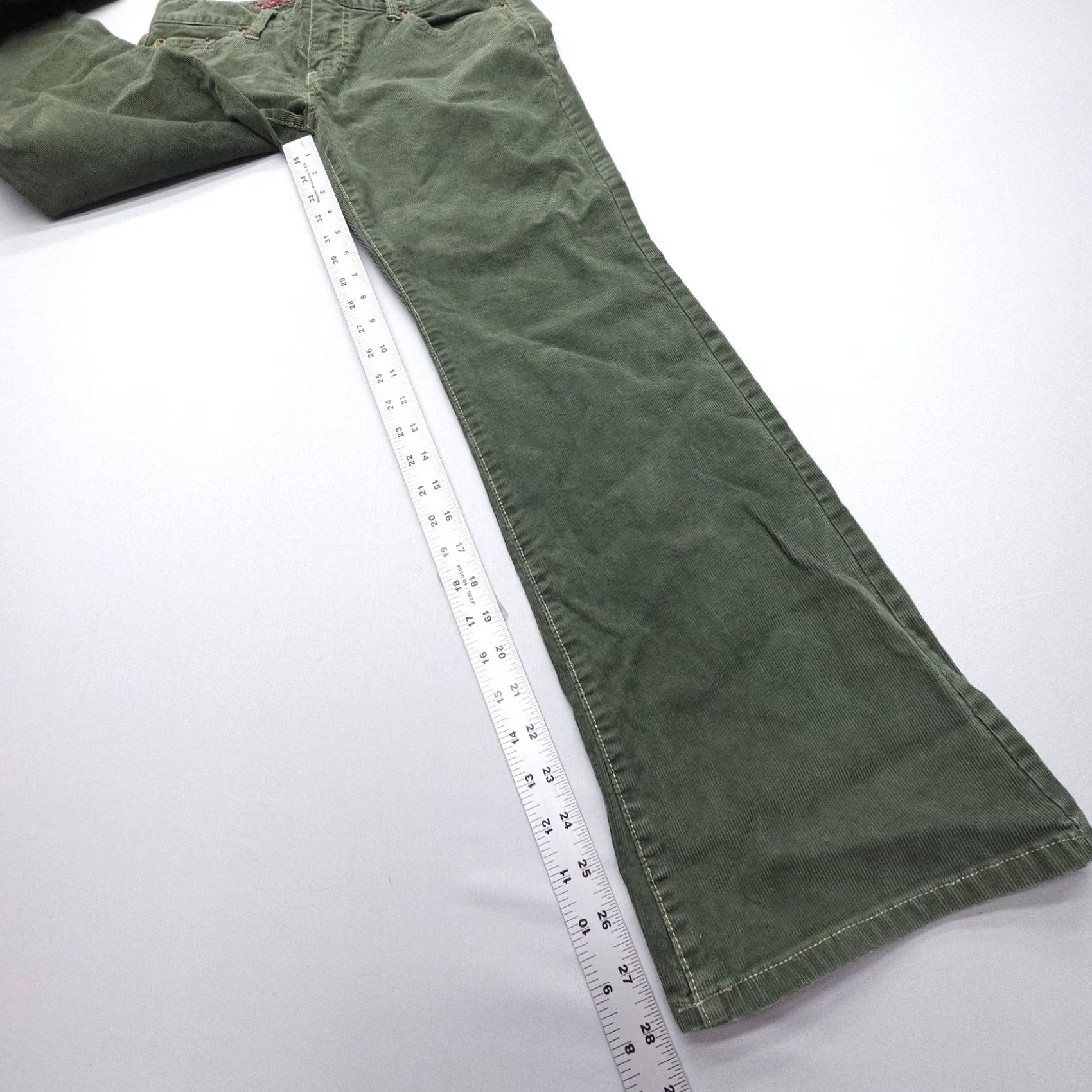 Old Navy VINTAGE Old Navy Low Rise Bootcut Corduroy Pants Womens 4 Short Green Y2K 2005 Size 27" / US 4 / IT 40 - 5 Thumbnail