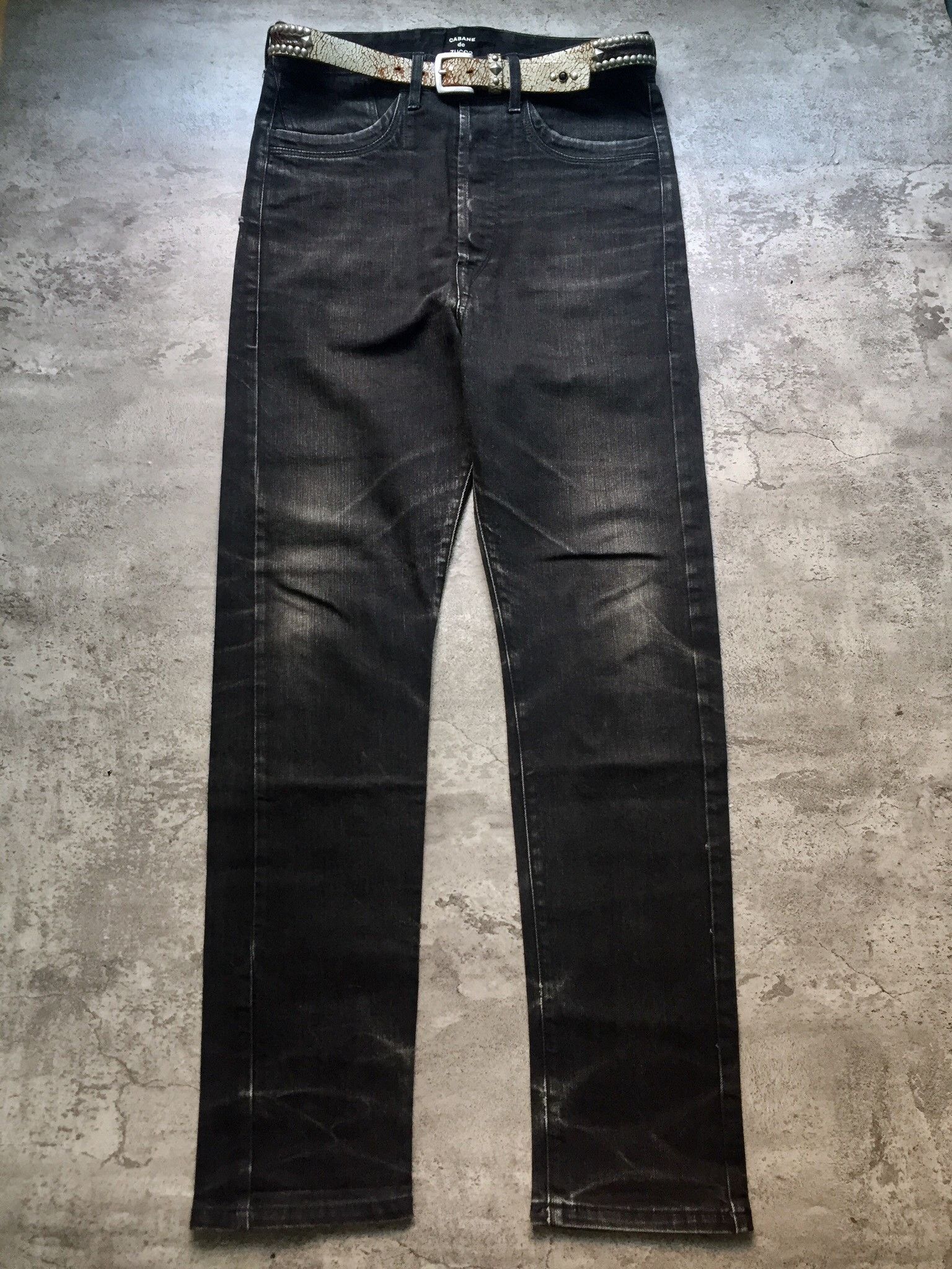 CABANE de ZUCCa Cabane De Zucca Wash Whishkered Denim Pants Size US 33 - 1 Thumbnail