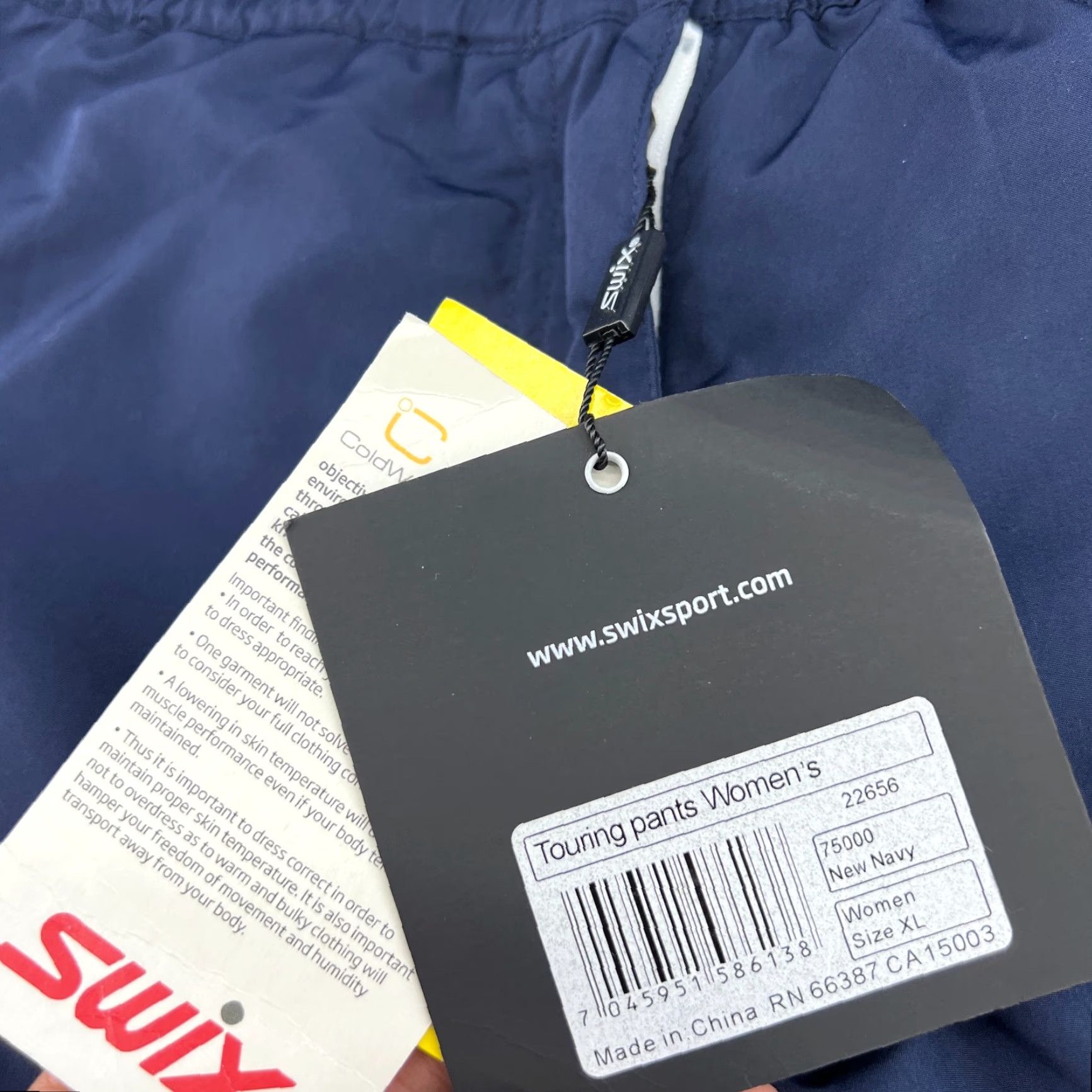 Vintage Swix Nordic X Cross Country Ski Pants Womens XL Touring Blue athletic Water Resistant Quick Dry Lightweight Softshell Track Pants Size 40" / US 18 - 6 Thumbnail