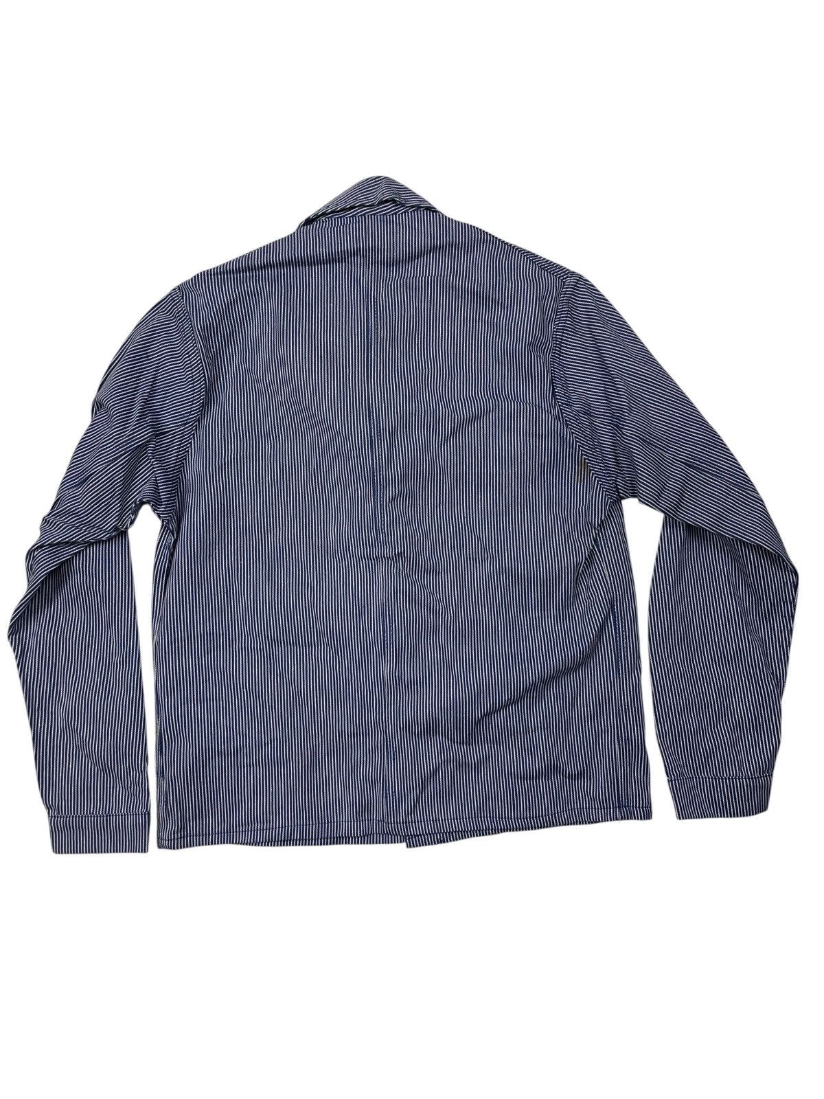Le Laboureur Vintage 60s Sanfor Striped Leber Jacket German Utility Size US S / EU 44-46 / 1 - 3 Thumbnail