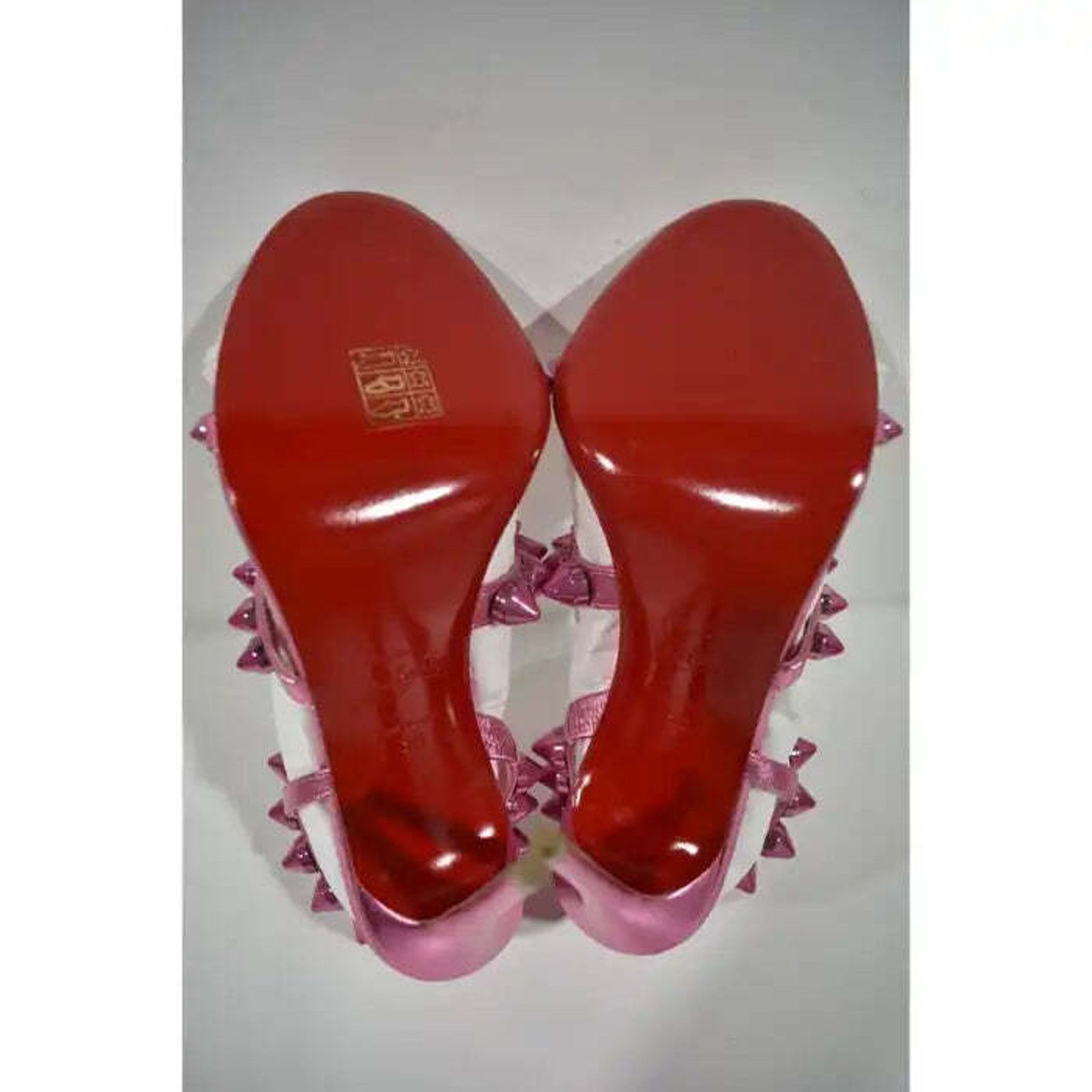 Christian Louboutin Spikita Strap 100 Confettis Pink Strappy Sandal Heel Pump 38 Size US 8 / IT 38 - 12 Thumbnail
