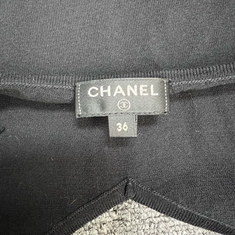 Chanel Chanel Black V-neck knitted suspender long skirt Size XS / US 0-2 / IT 36-38 - 6 Thumbnail