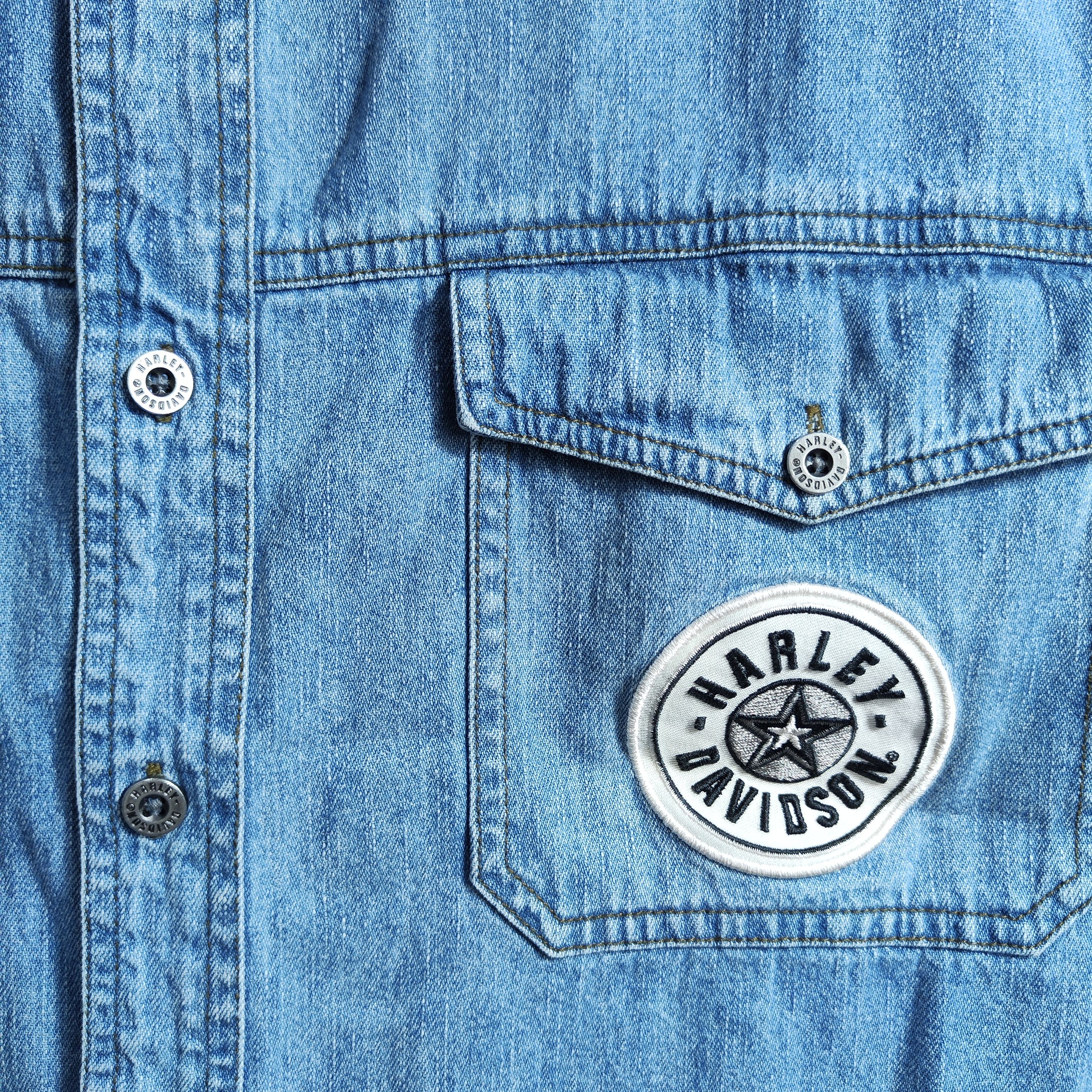 Harley Davidson harley davidson jean jacket men XL Blue Double side Size US XL / EU 56 / 4 - 3 Thumbnail
