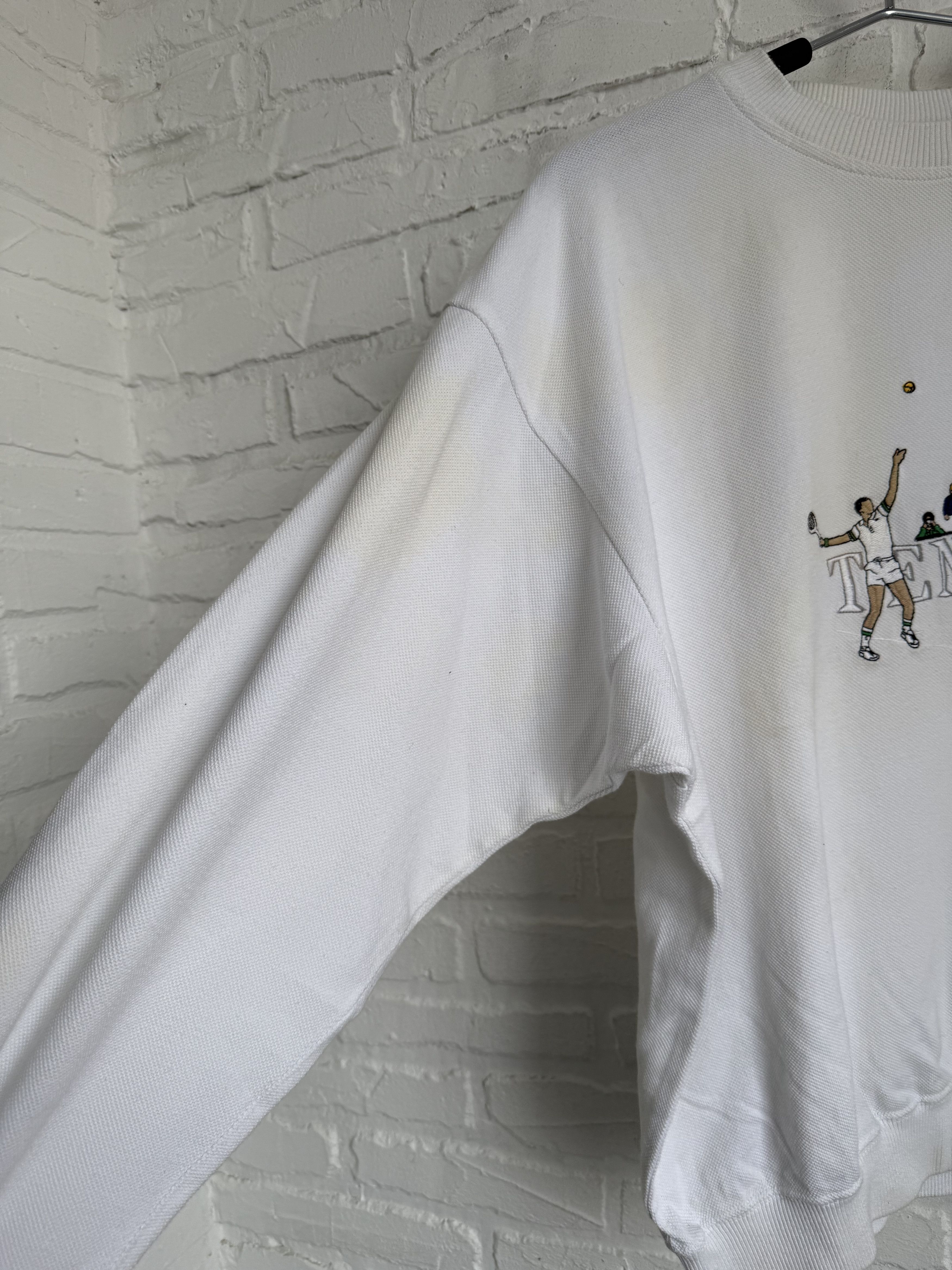 Lacoste Vintage Lacoste Chemise tennis embroidered crewneck Size US L / EU 52-54 / 3 - 4 Thumbnail