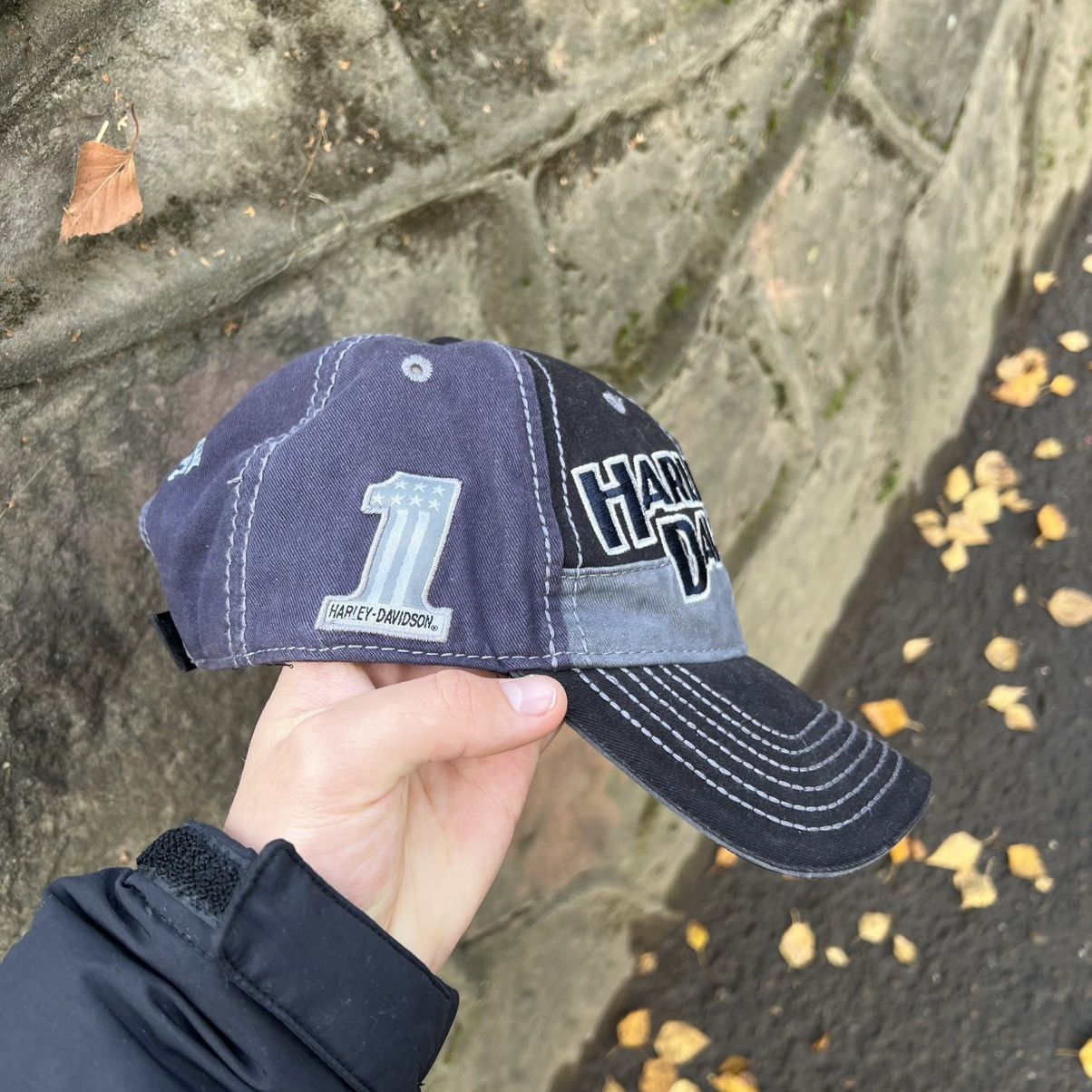 Harley Davidson Vintage Harley Davidson Y2K Faded Racing Cap Hat Size ONE SIZE - 2 Thumbnail
