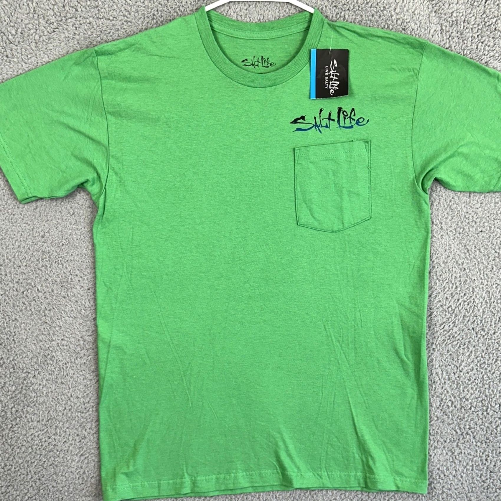 Vintage Salt Life T-Shirt Short Sleeve Men Medium Green Swordfish Graphic Pocket NEW Size US M / EU 48-50 / 2 - 3 Thumbnail