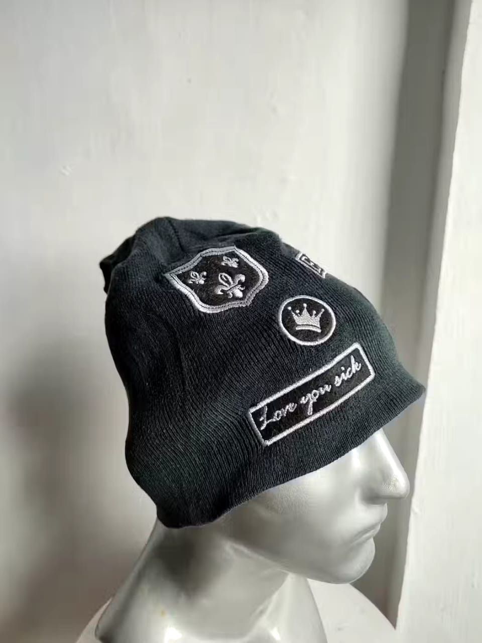 semanticdesign Semantic Design Japan Patches Punk Oversize Beanie Hats Size ONE SIZE - 3 Thumbnail