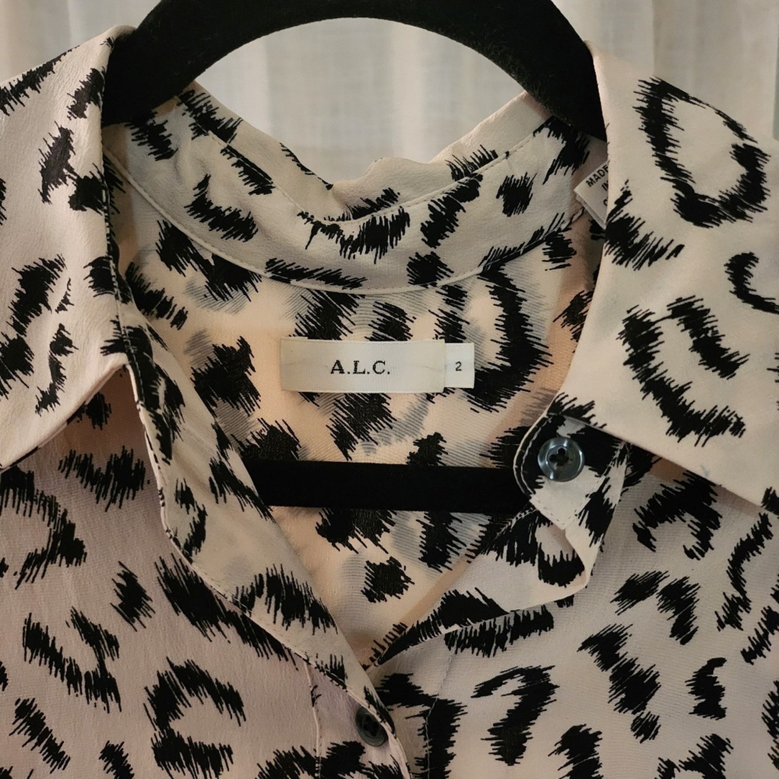 A.L.C. A.L.C Animal print silk blouse Size XS / US 0-2 / IT 36-38 - 3 Thumbnail