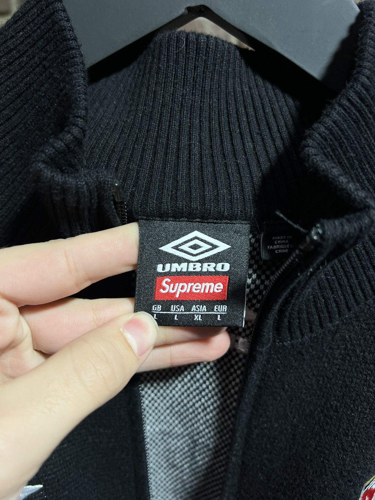 Supreme × Umbro Supreme x Umbro Zip-Up Sweater Sz. L | Grailed