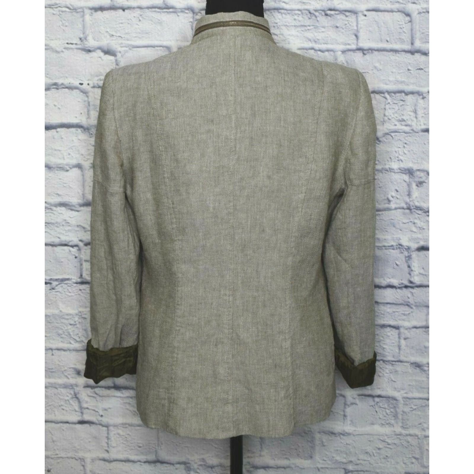 Vintage Louben Linen Blend Button Up Lined Jacket Beige Womens Size S Fits Small Jacket Size S / US 4 / IT 40 - 4 Thumbnail