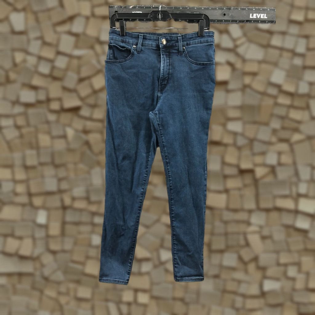 Vintage Falls Creek Jeans Skinny High Rise Womens Size 10 Medium Blue Wash 28 Inseam 5-Pocket Denim Cotton Belt Loops Zipper Button Size 32" / US 10 / IT 46 - 1 Thumbnail