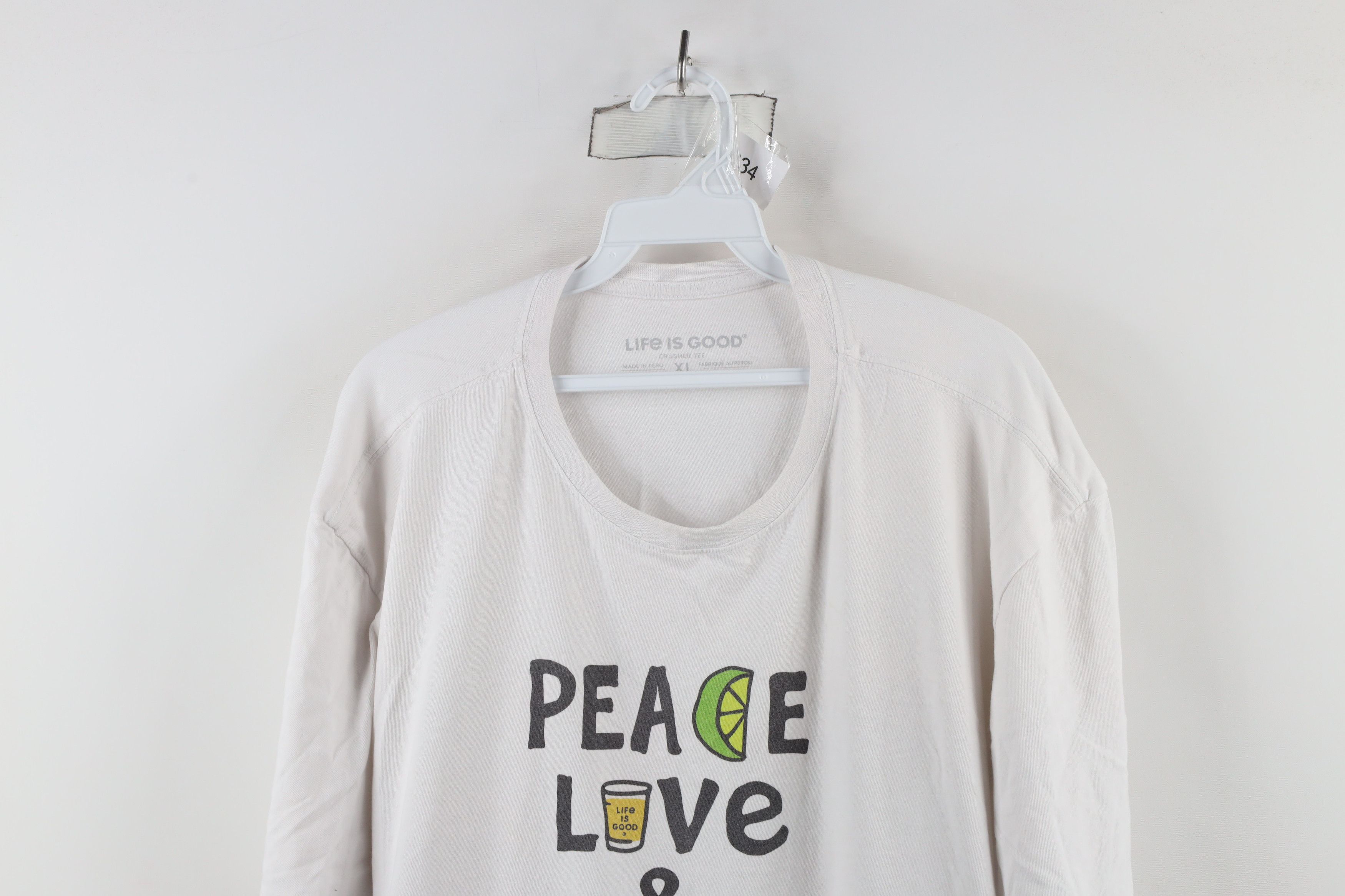Life is Good × Vintage Life Is Good Crusher Tee Love and Tequila T-Shirt White Size US XXL / EU 58 / 5 - 2 Thumbnail