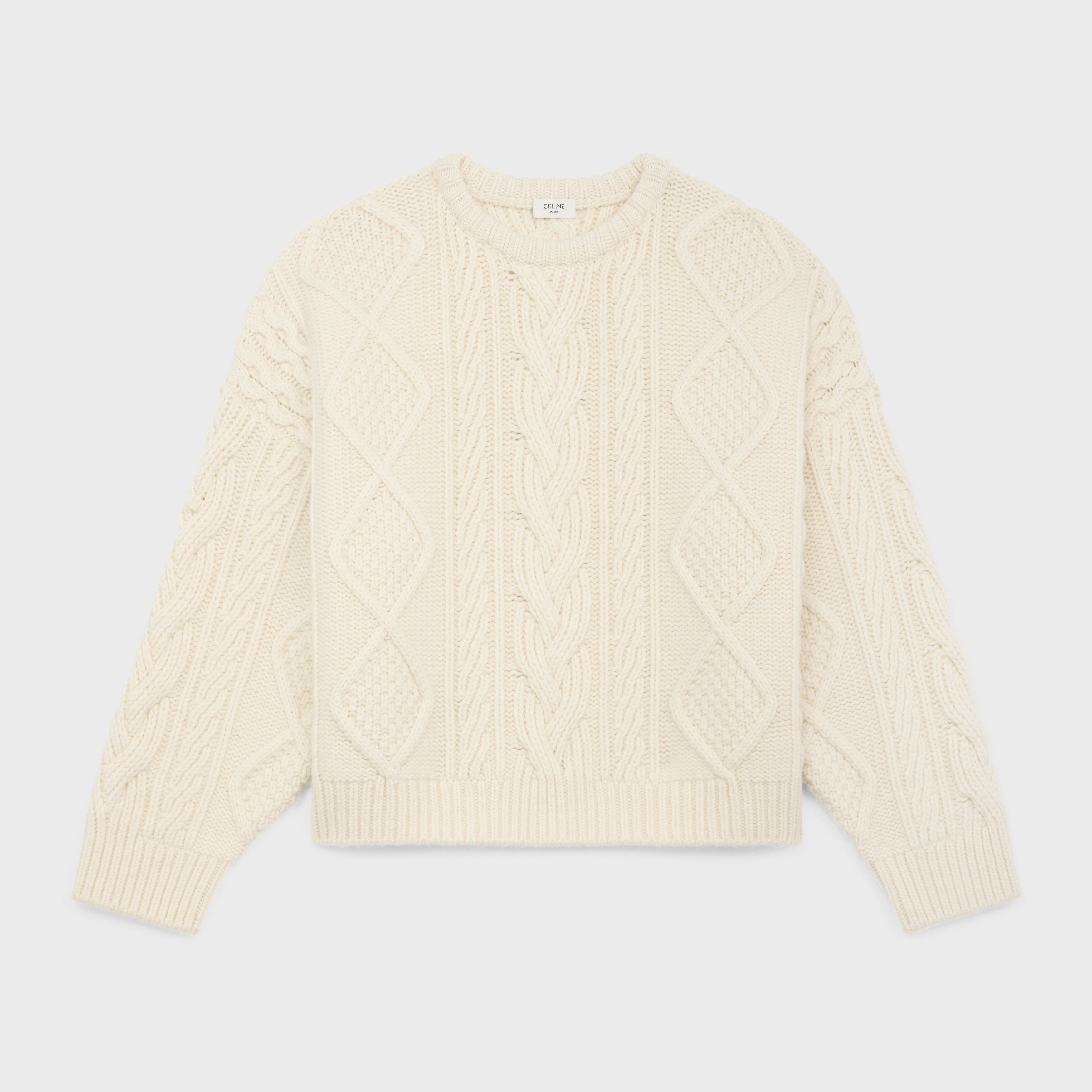 Celine o1bcso1str0126 RY01N0ZQ0 Brushed Wool Sweater in Off White Size US S / EU 44-46 / 1 - 1 Thumbnail