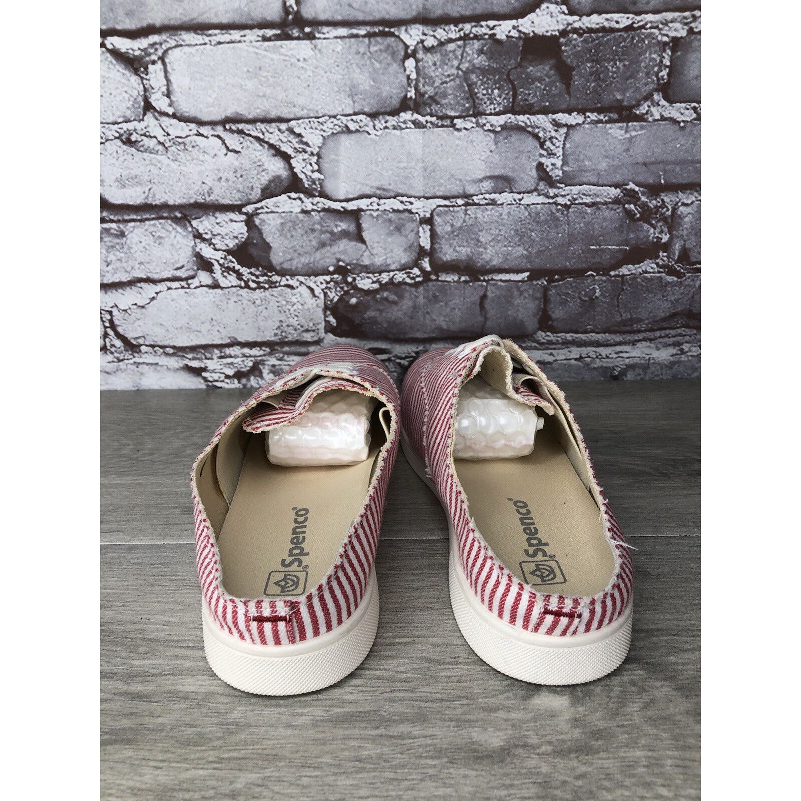Other Spenco Orthotic Red Stripe Canvas Santa Rosa Mule Shoes Wome Size US 9 / IT 39 - 5 Thumbnail