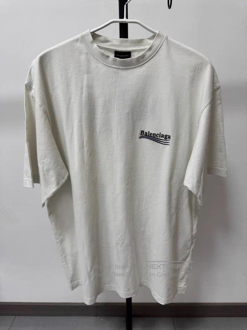 Balenciaga Balenciaga Short Sleeve T-Shirt, Size L, Beige Size US L / EU 52-54 / 3 - 1 Thumbnail