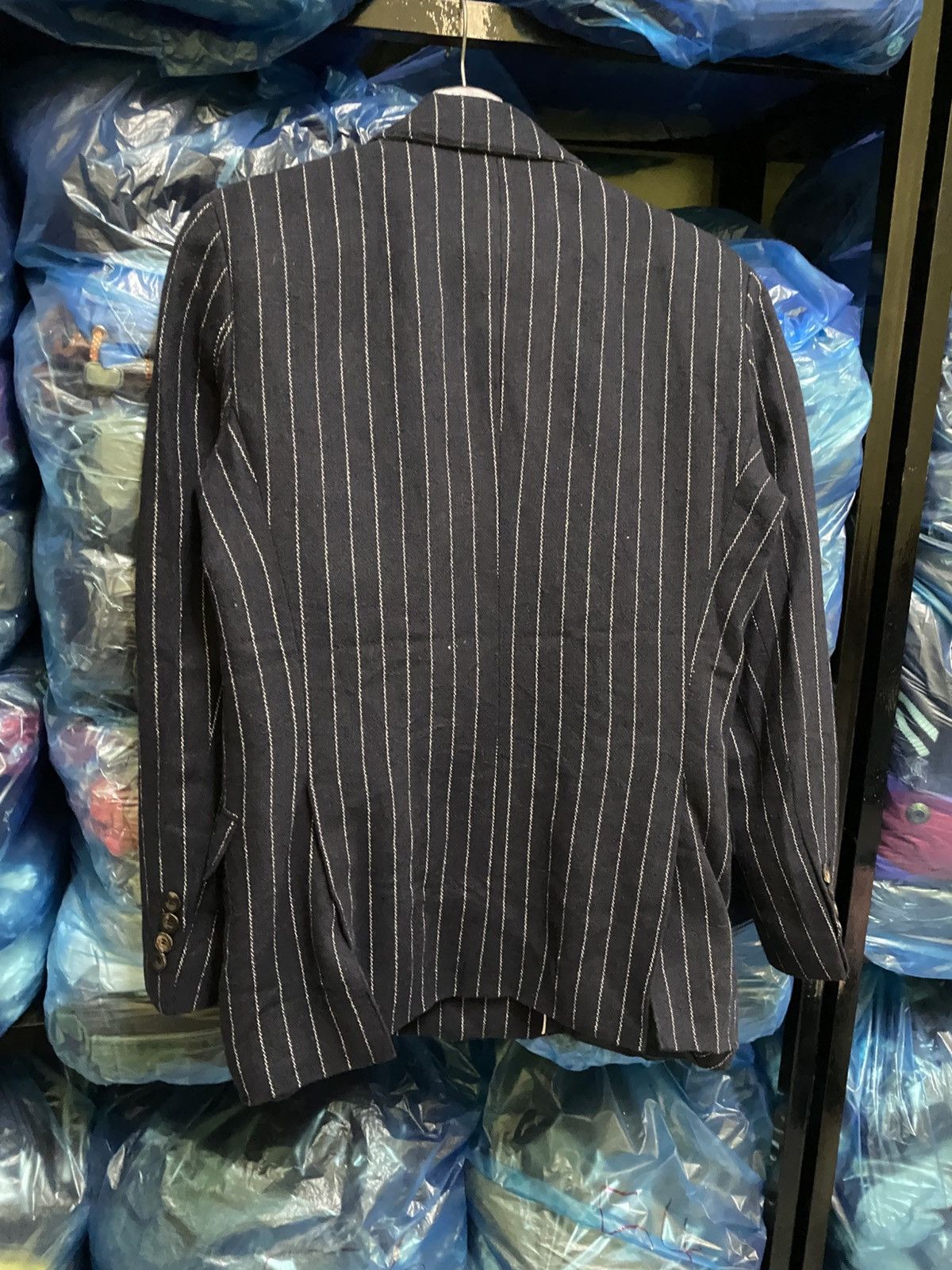 Designer SARTO Napoli Pinstripe Wool Blazer Double-Breasted Jacket Size US M / EU 48-50 / 2 - 9 Thumbnail