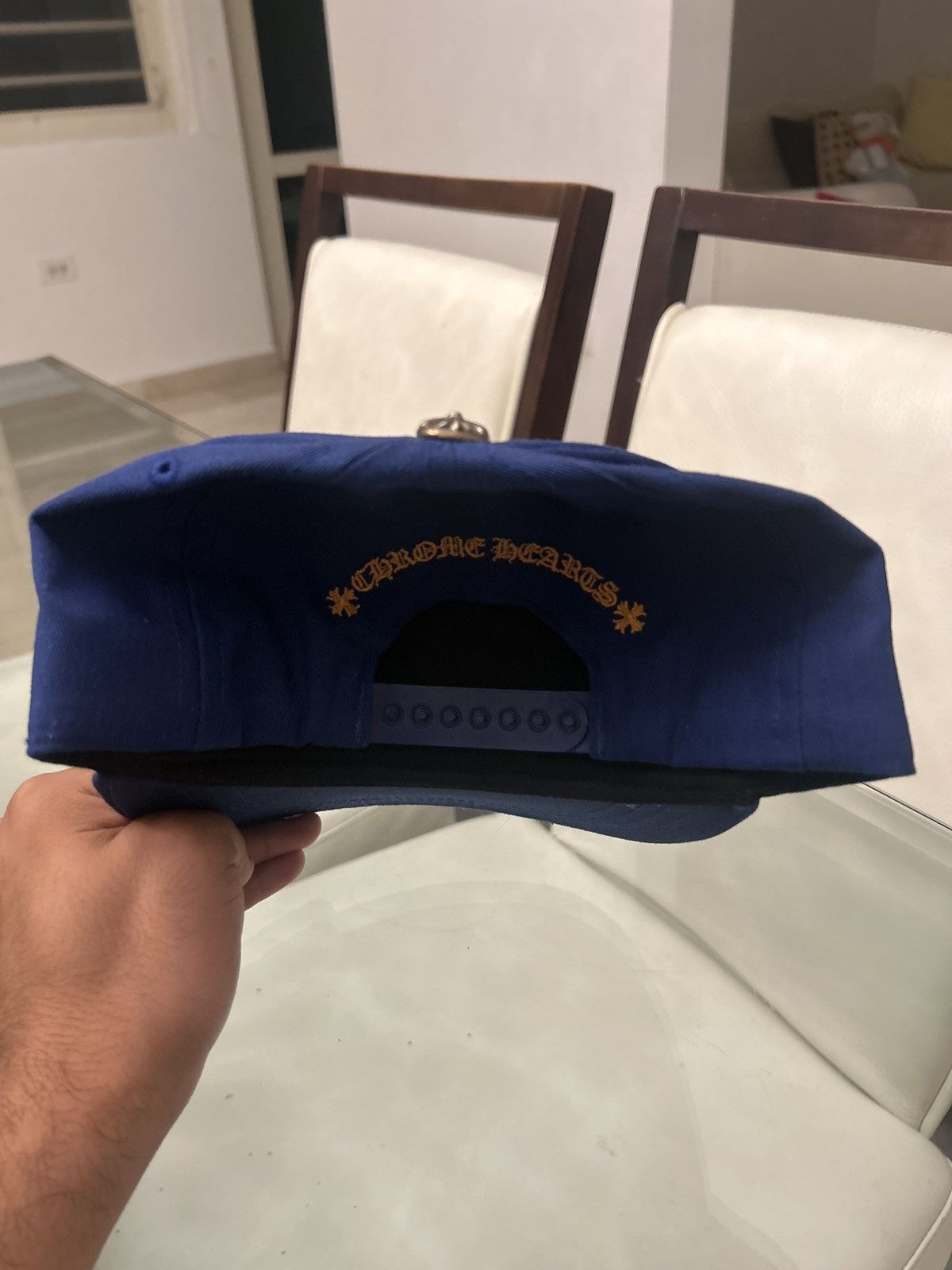 Chrome Hearts Chrome Hearts CH Blue/Yellow BaseBall Hat Size ONE SIZE - 6 Thumbnail