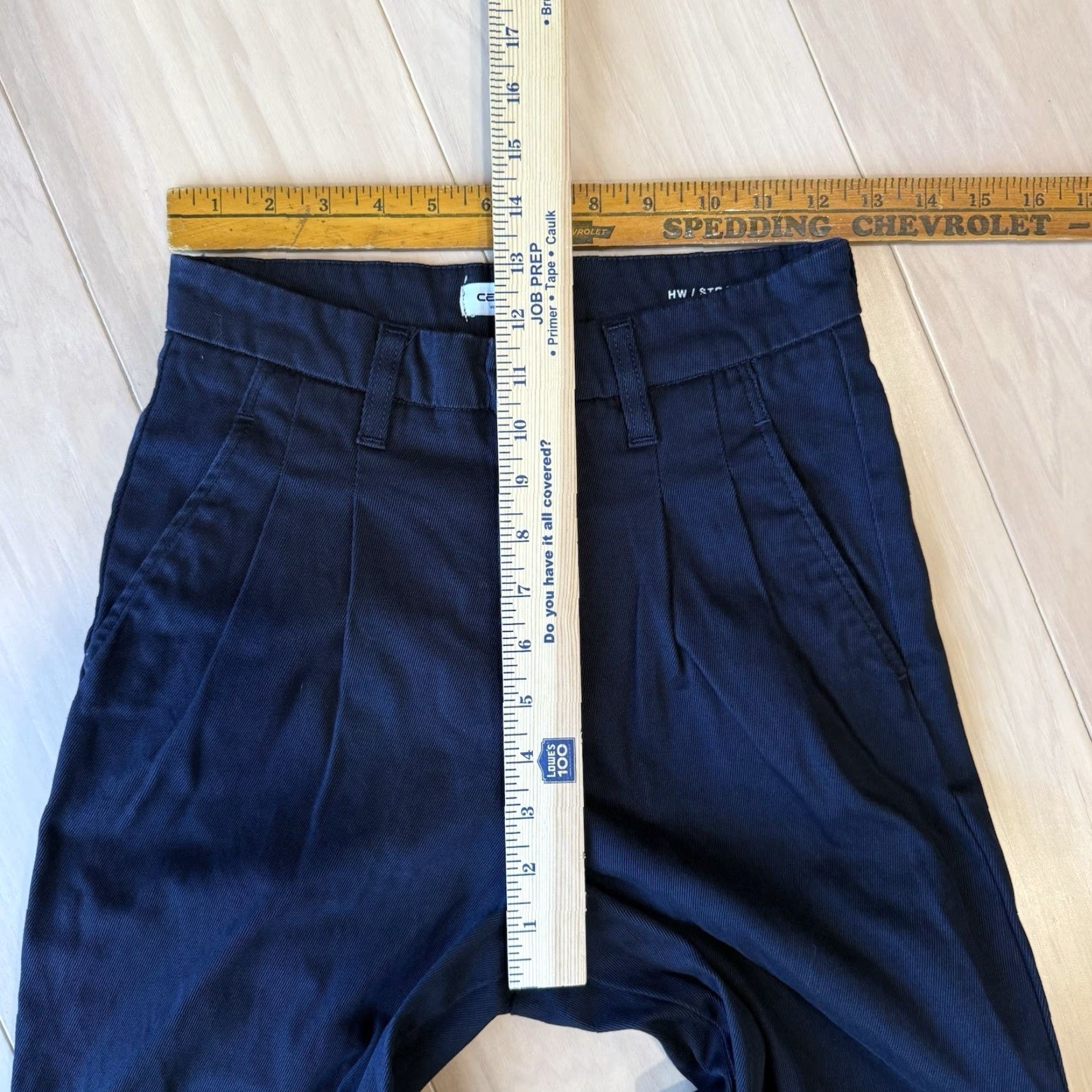 Carhartt Wip Carhartt WIP Cara Pants Women's 25 Blue High Waisted Pleated Straight Chino 90s Logo Vintage? (No) Size 42" / US 20 - 7 Thumbnail