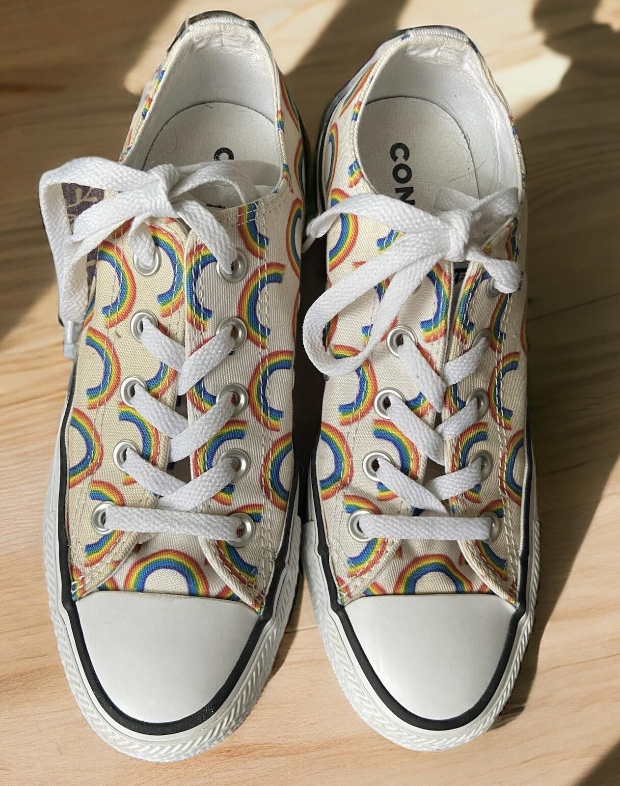 Converse Celebrate Pride Rainbow Light Gold Converse All Star 6M 4W Size US 6 / IT 36 - 1 Thumbnail