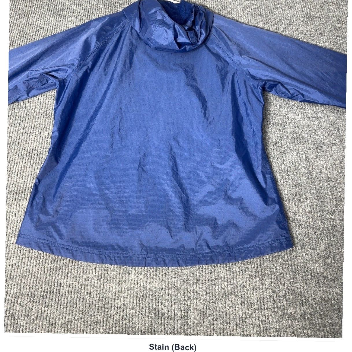 Vintage LL Bean Windbreaker Jacket Womens L Blue Full Zip Hooded Nylon Shell Pockets Outdoors Activewear - Mens/Womens? Size L / US 10 / IT 46 - 4 Thumbnail