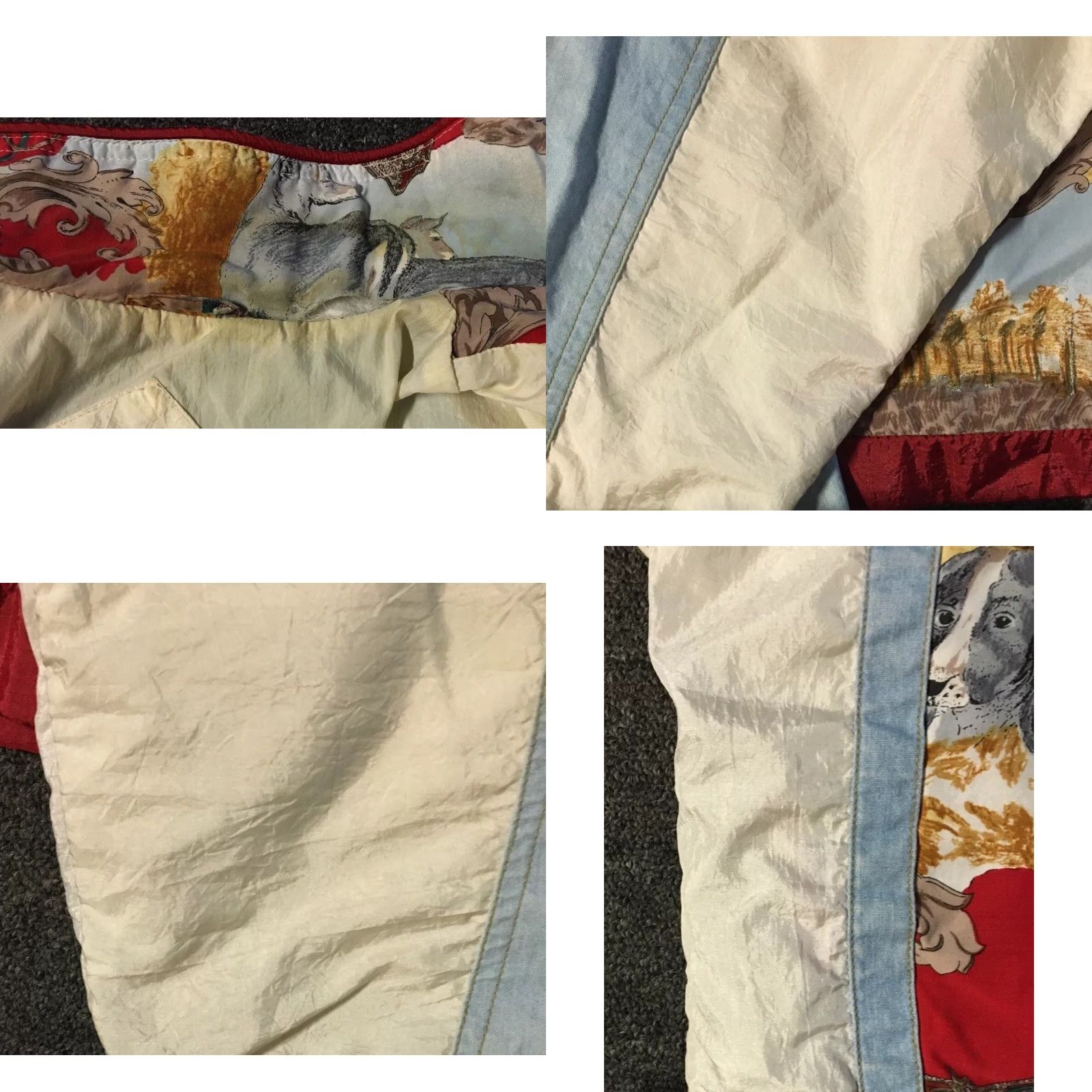 Vintage Vtg 80s Abstract Art All Over Print Boxy Jacket M Women Blue Bomber Jacket 80s 90s Vaporwave Picasso Grunge Hip Hop Punk Retro Streetwear Size M / US 6-8 / IT 42-44 - 8 Thumbnail