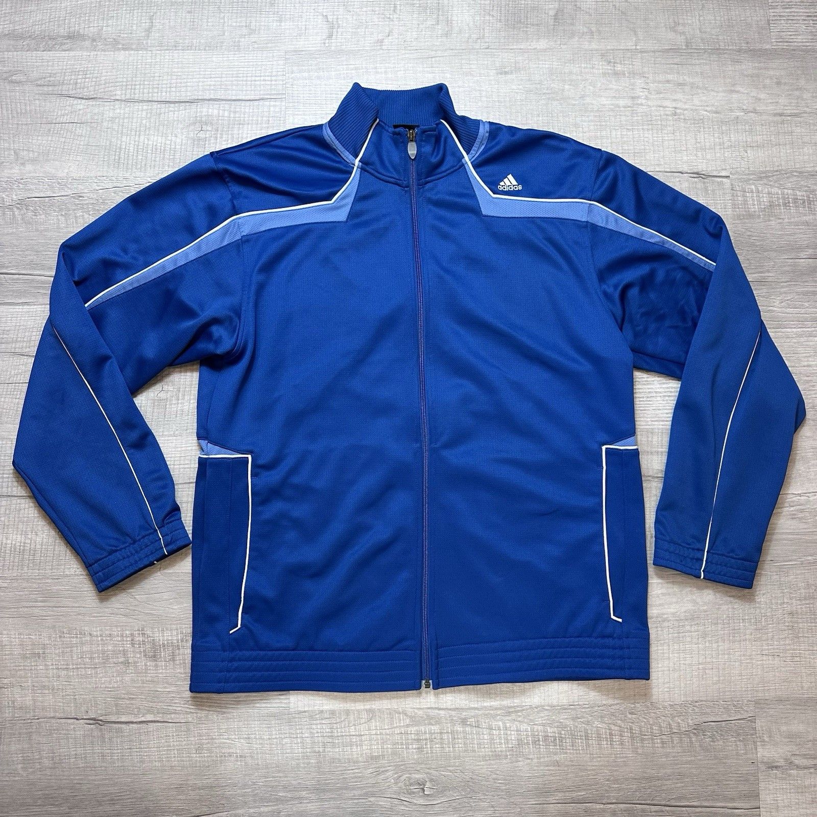 Adidas Vintage Adidas Track Jacket Men’s Large Full Zip Basketball Size US L / EU 52-54 / 3 - 1 Thumbnail
