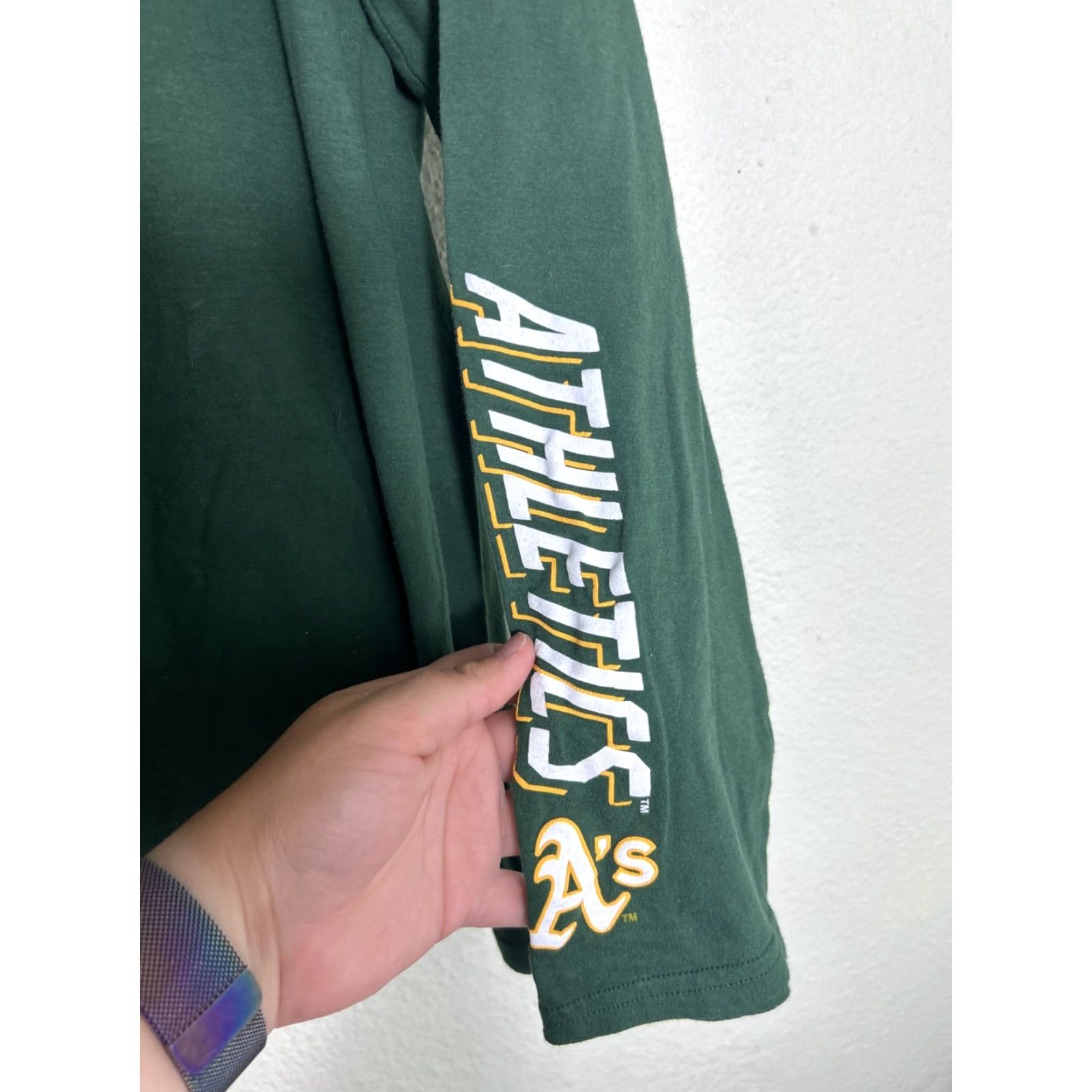 Vintage Oakland Athletics Mens Long Sleeve T-Shirt Green L Take Me To The Town Athletic Size US L / EU 52-54 / 3 - 5 Thumbnail