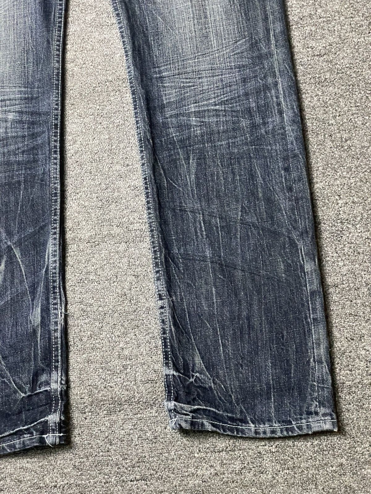 Japanese Brand × Vintage Vintage ORIRIN Brand Distressed Punk Jeans (112) Size US 35 - 3 Thumbnail