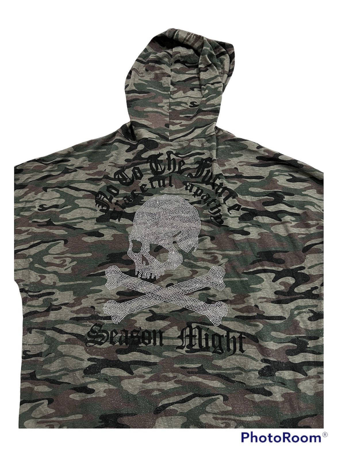 Japanese Brand Punk hoodie zip camo print skull logo Size US M / EU 48-50 / 2 - 4 Thumbnail