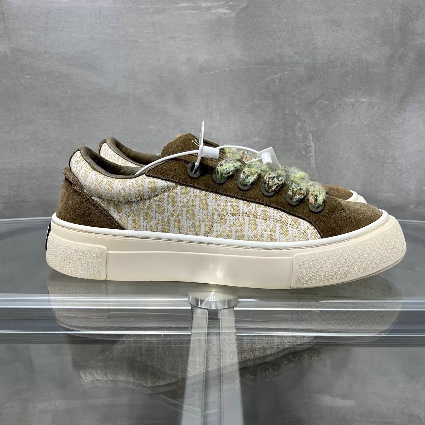 Dior Dior B33 olive brown suede sneakers Size US 8 / EU 41 - 6 Thumbnail