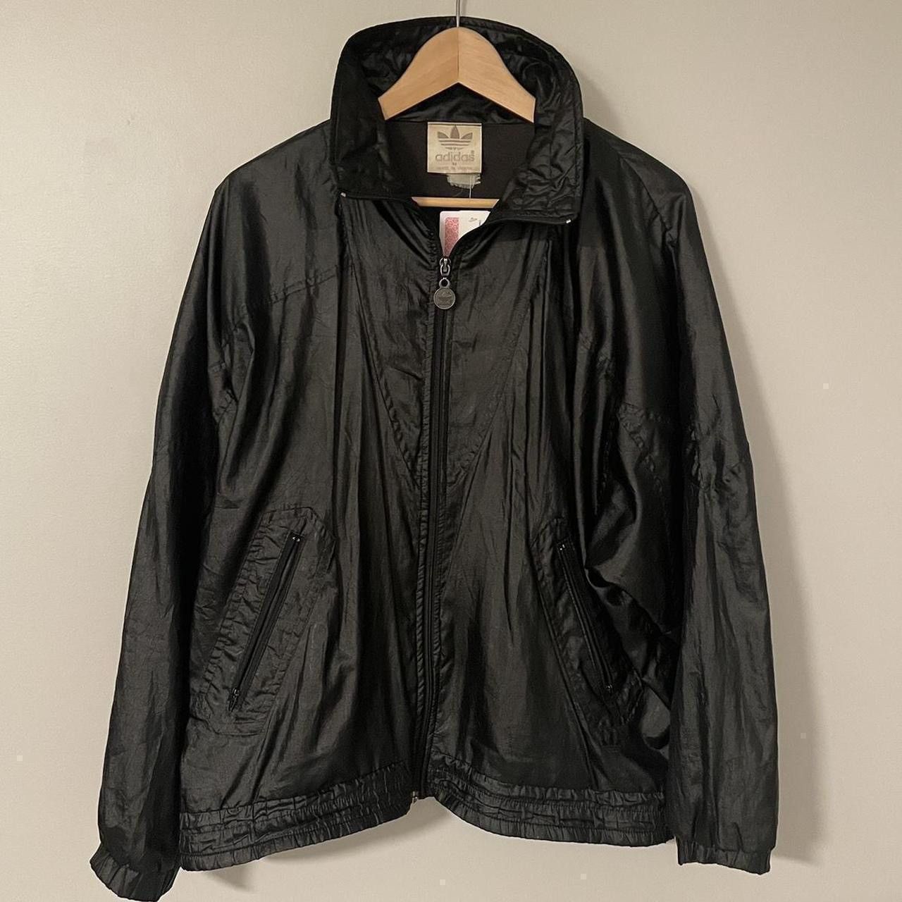 Adidas × Vintage Vintage 80’s Adidas waxed-nylon Cropped Windbreaker Size US M / EU 48-50 / 2 - 2 Thumbnail