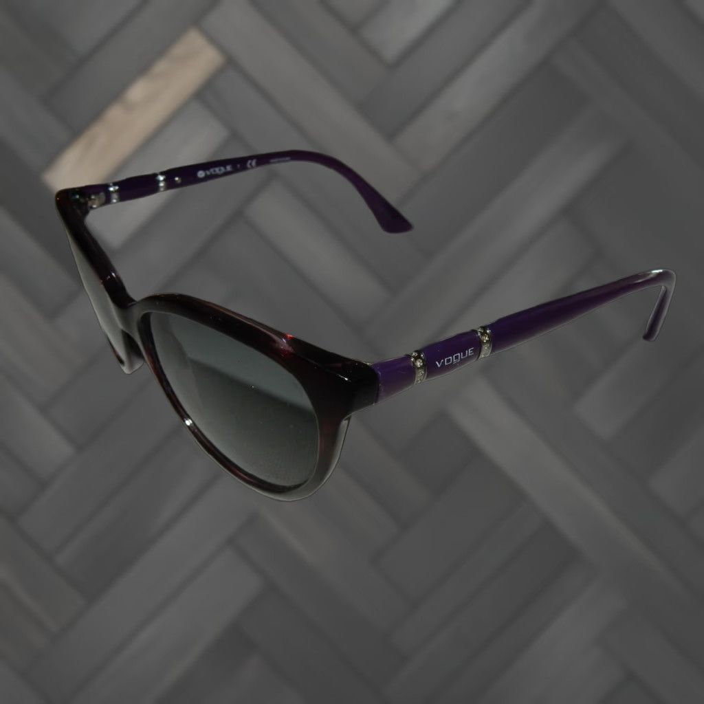 Vogue VINTAGE Vogue Sunglasses Frames Only 56 17 140 Purple Women Adult One Size Clear Frames, 56mm 17mm 140mm - Womens Size ONE SIZE - 1 Thumbnail