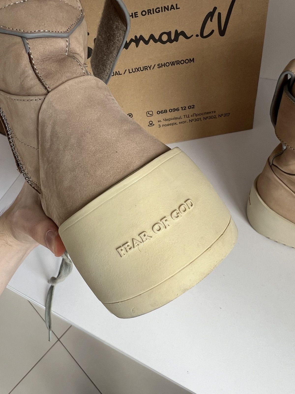 Fear of God × Vintage Vintage FEAR OF GOD nabuk military high top sneakers boots Size US 13 / EU 46 - 12 Thumbnail