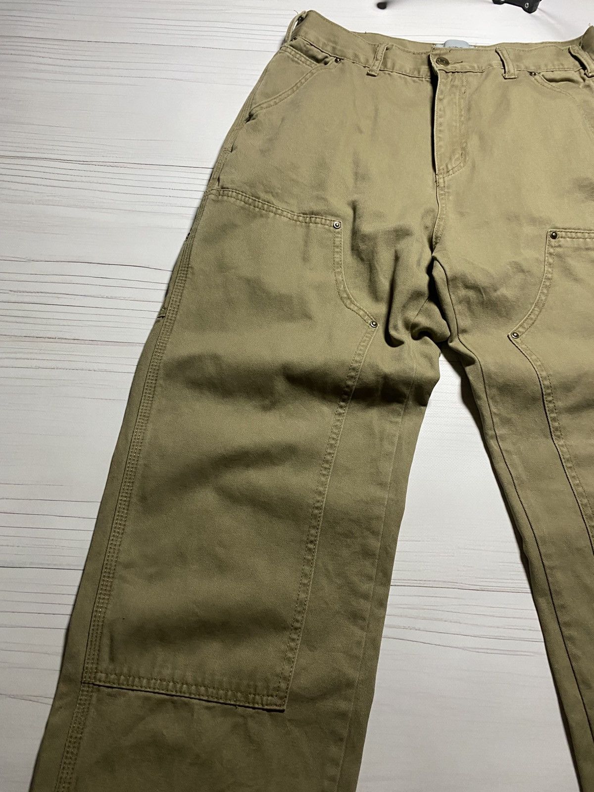 Carhartt × Vintage Vintage Carhartt cargo leather logo baggy fit y2k pants Size US 34 / EU 50 - 10 Thumbnail
