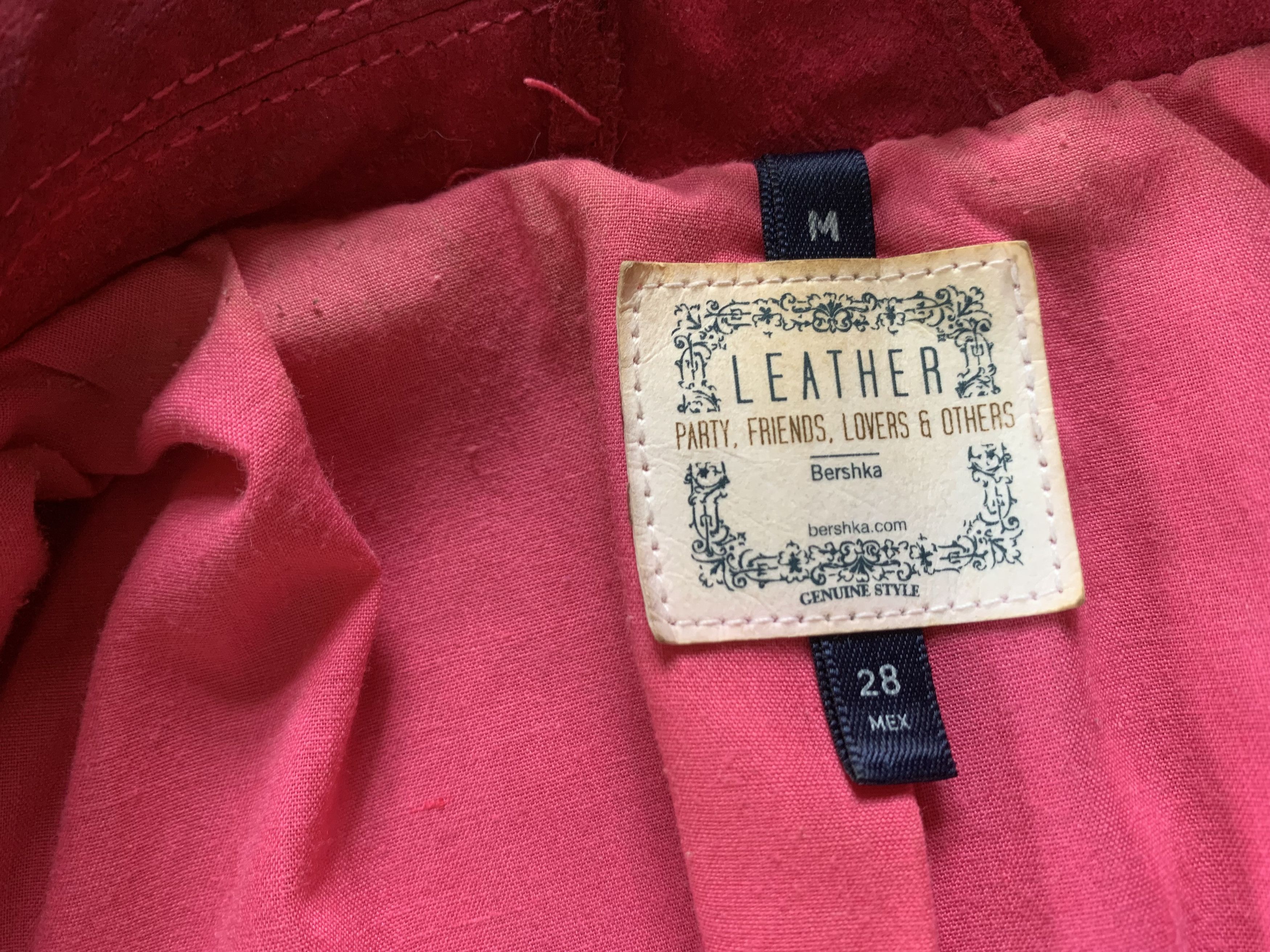 Bershka Bershka Pink Leather Suede Biker Jacket Size M / US 6-8 / IT 42-44 - 6 Thumbnail