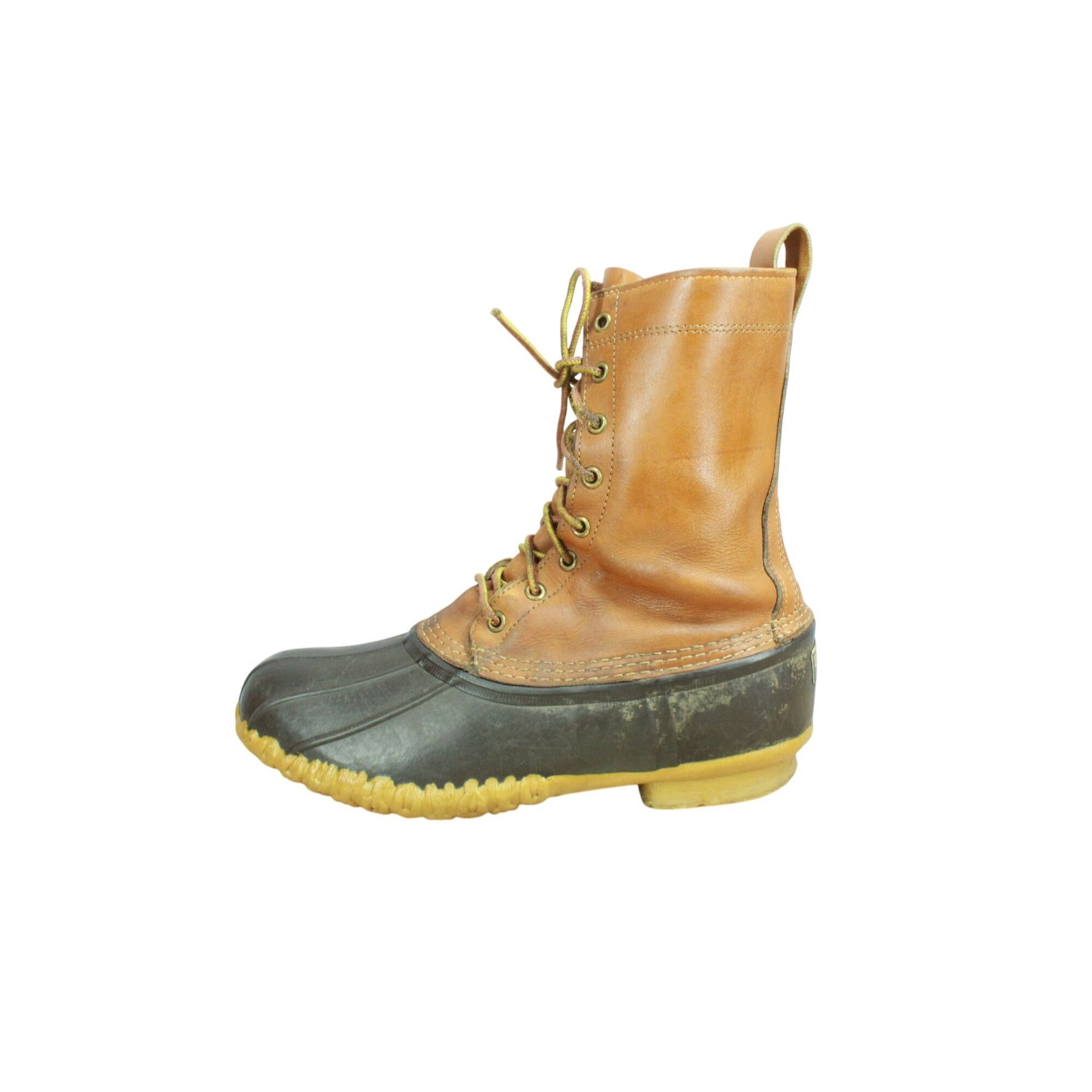 L.L. Bean × Leather × Vintage Vintage LL Bean Leather Unlined Mid Calf Duck Boots Size 9 M Size US 9 / IT 39 - 1 Thumbnail